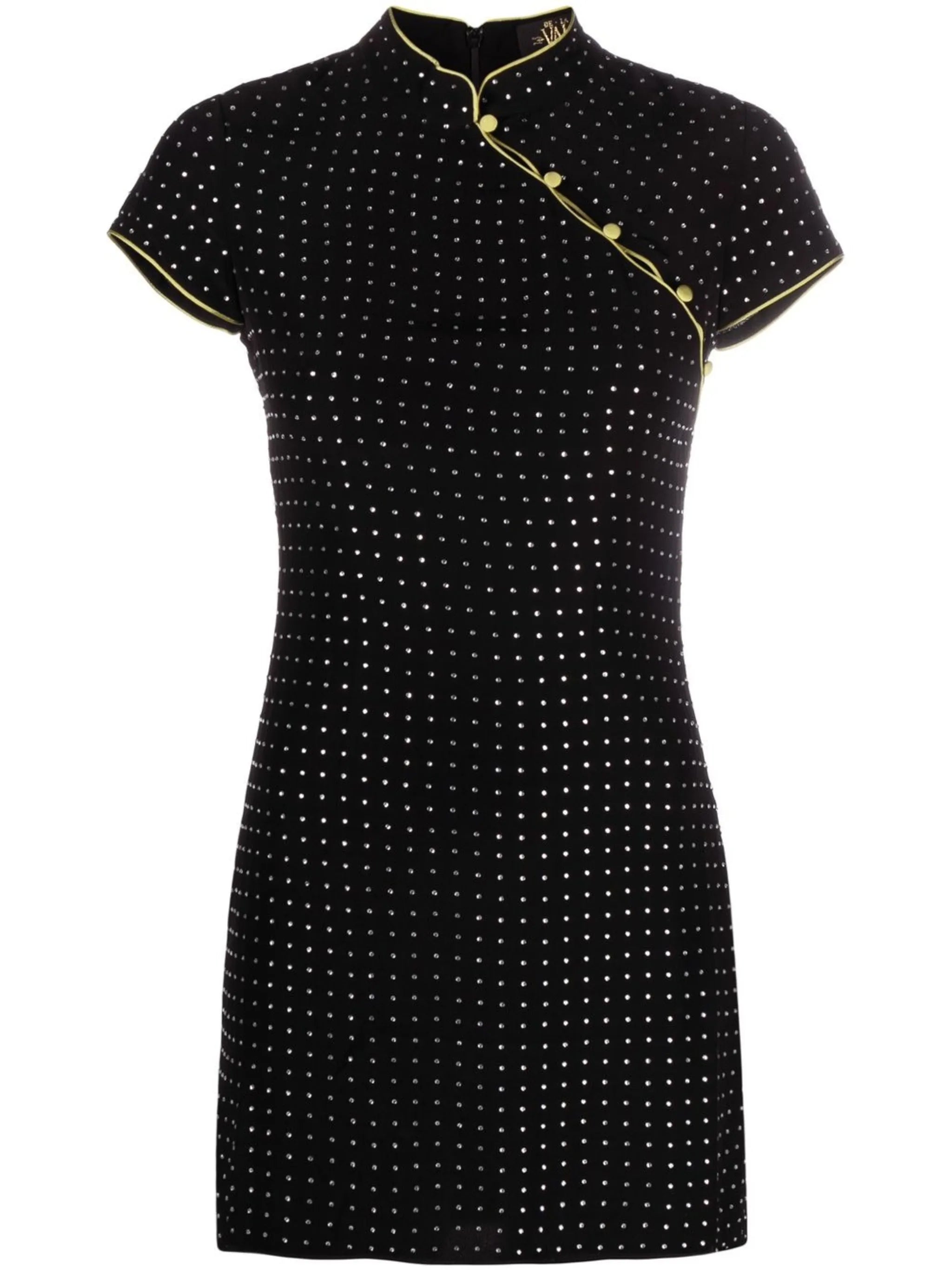 rhinestone-embellished mini-dress