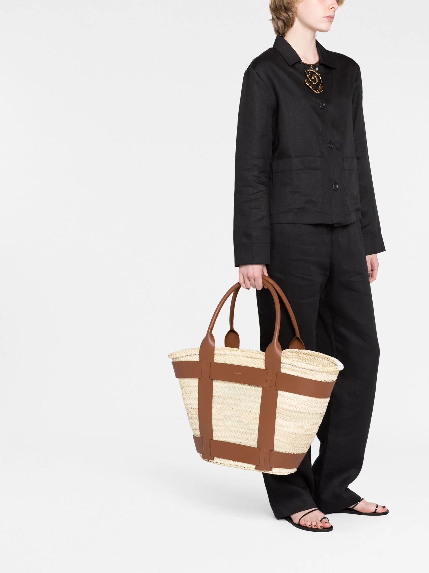 The Santorini raffia tote bag