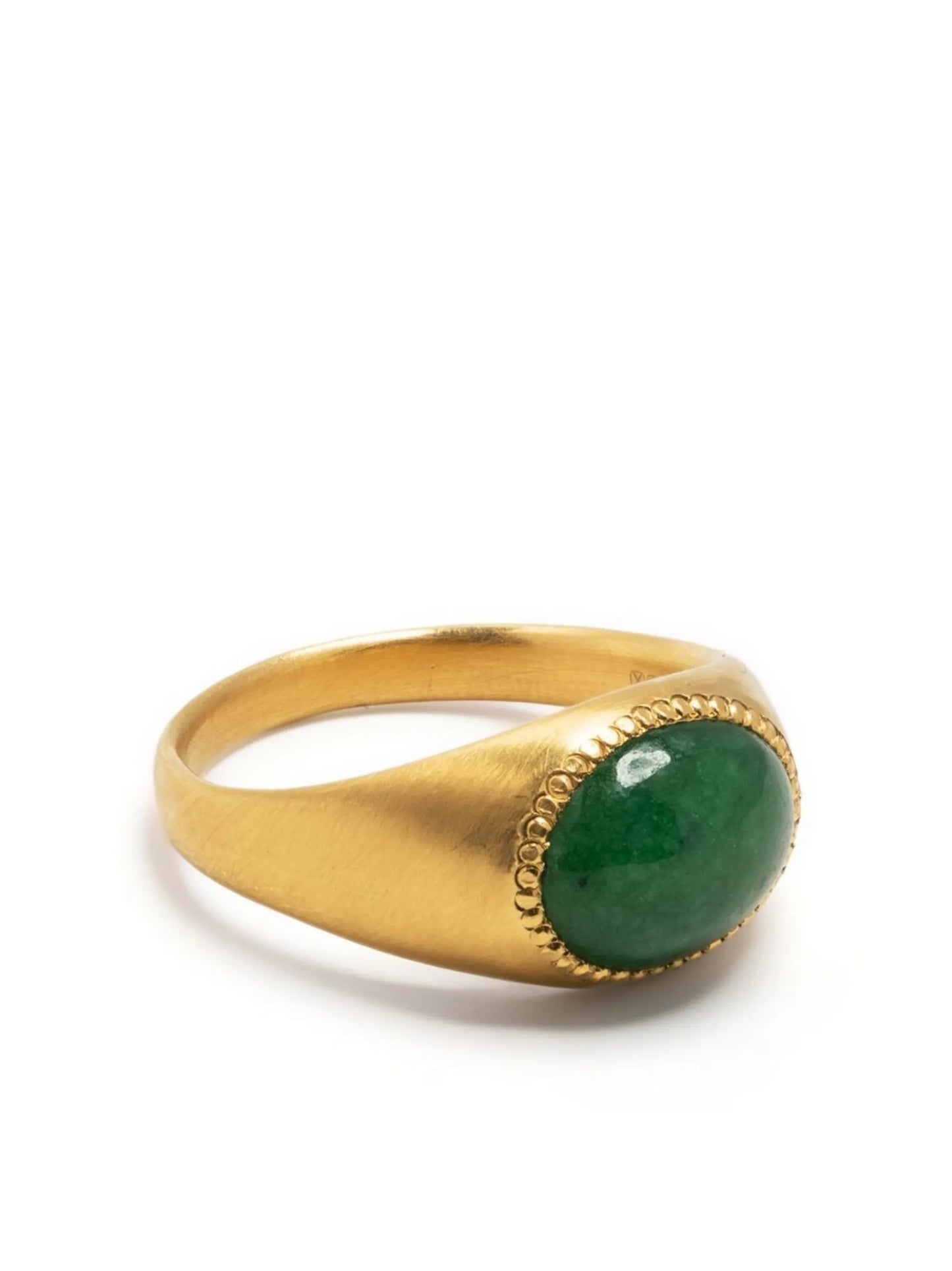 22kt yellow gold Roz jade ring