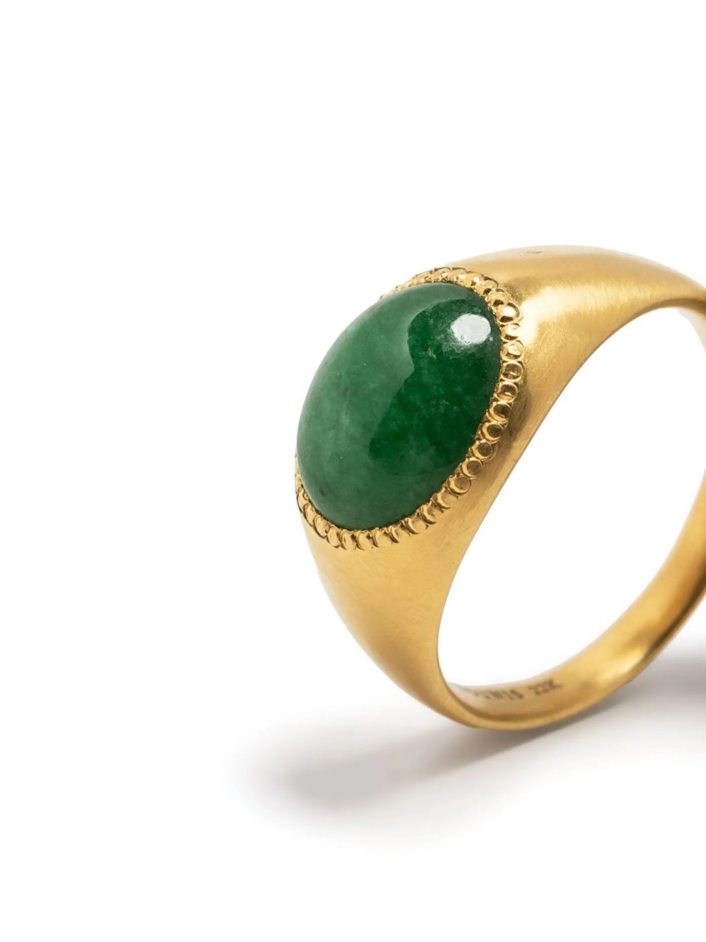 22kt yellow gold Roz jade ring
