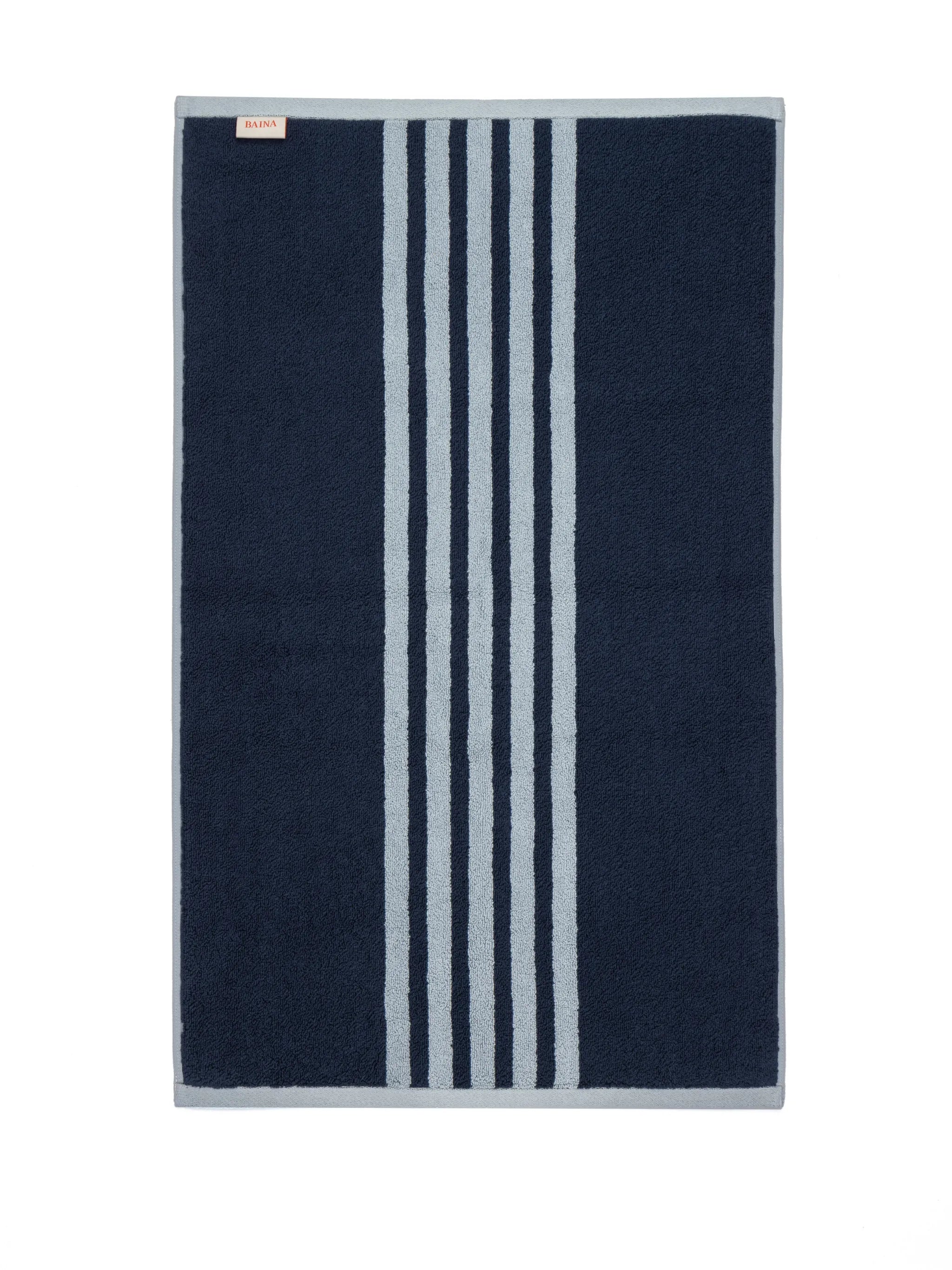 stripe-print organic cotton towel set