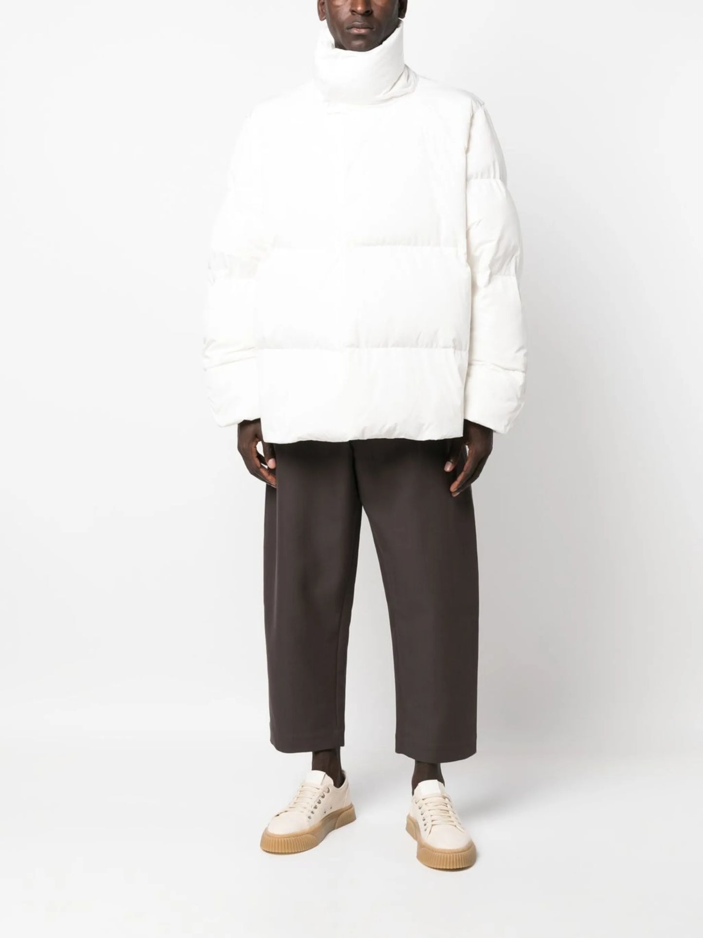 high-neck puffer jacket