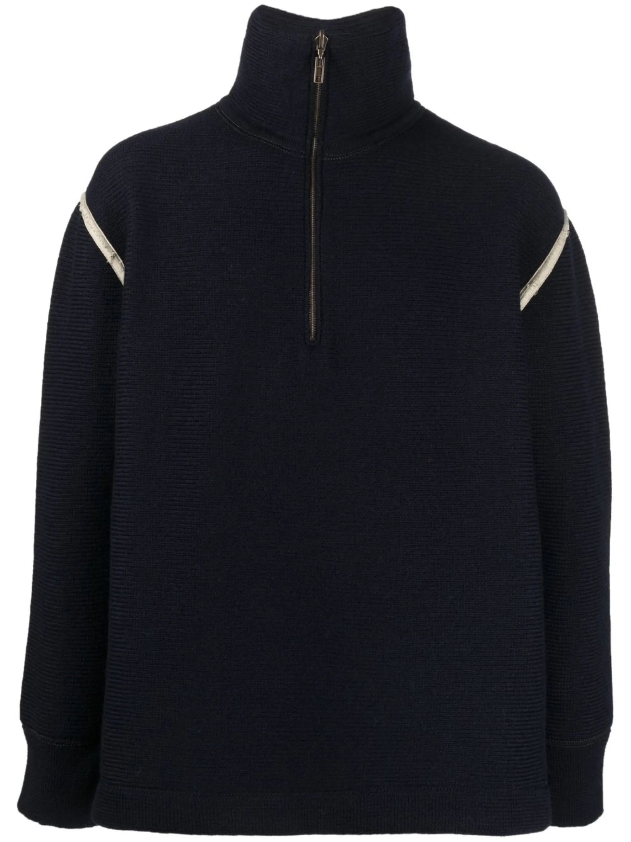 elbow-patch knitted jumper