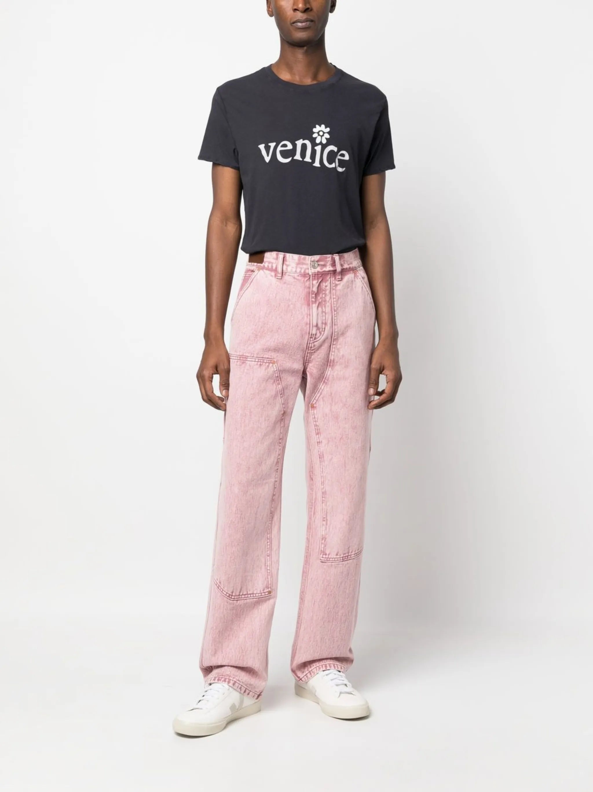 slogan-print short-sleeve T-shirt