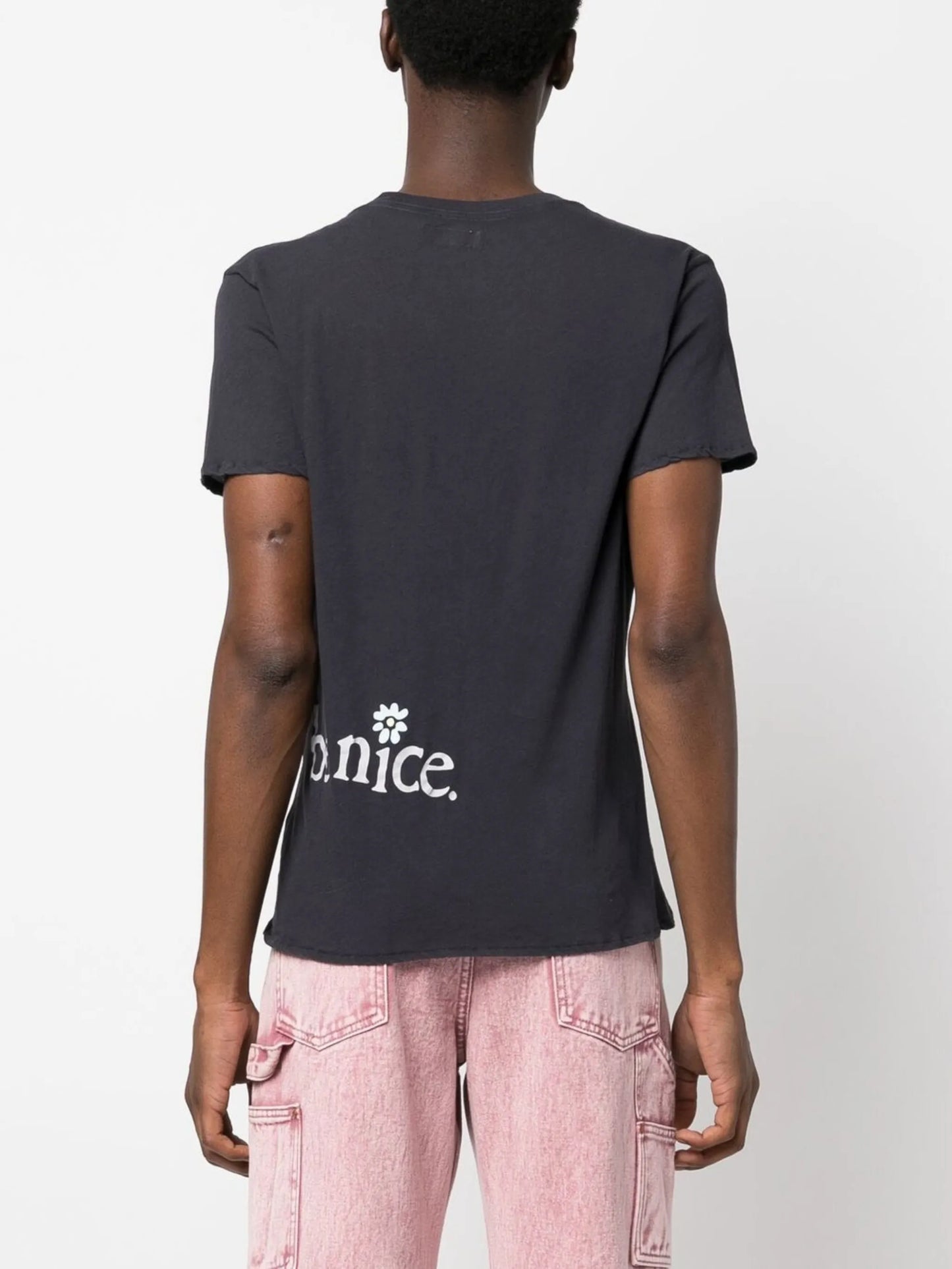 slogan-print short-sleeve T-shirt