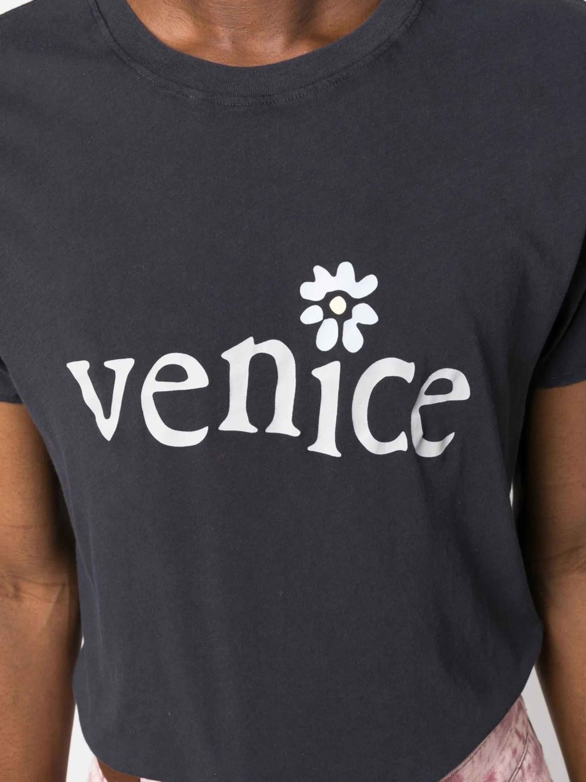 slogan-print short-sleeve T-shirt