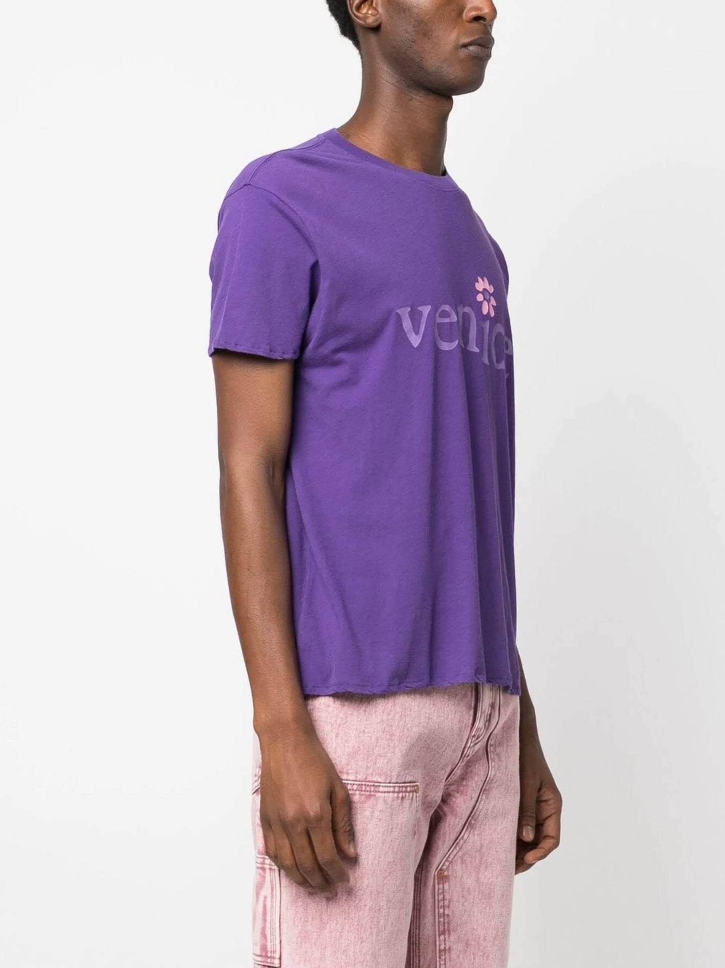 slogan-print short-sleeve T-shirt