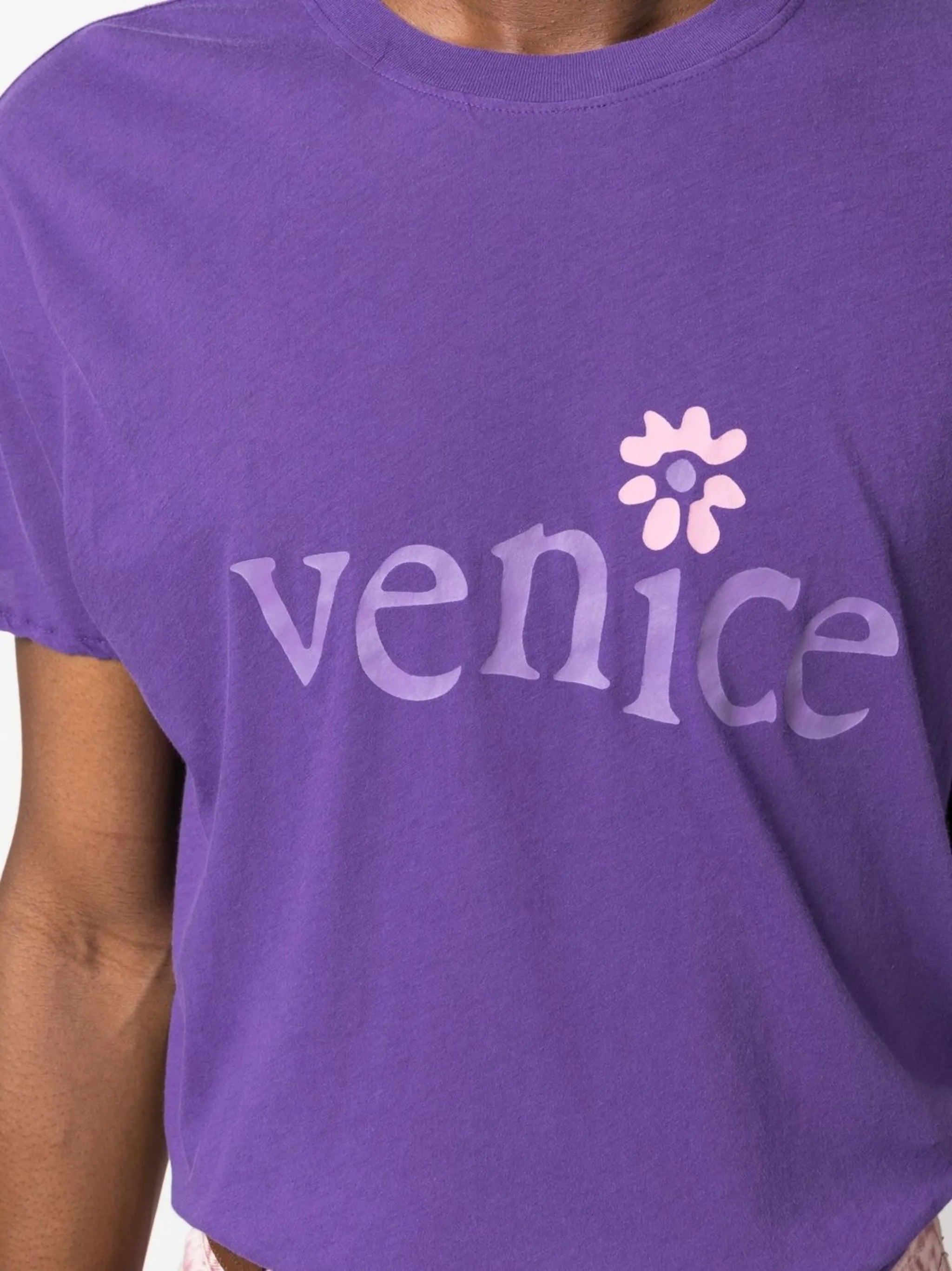 slogan-print short-sleeve T-shirt