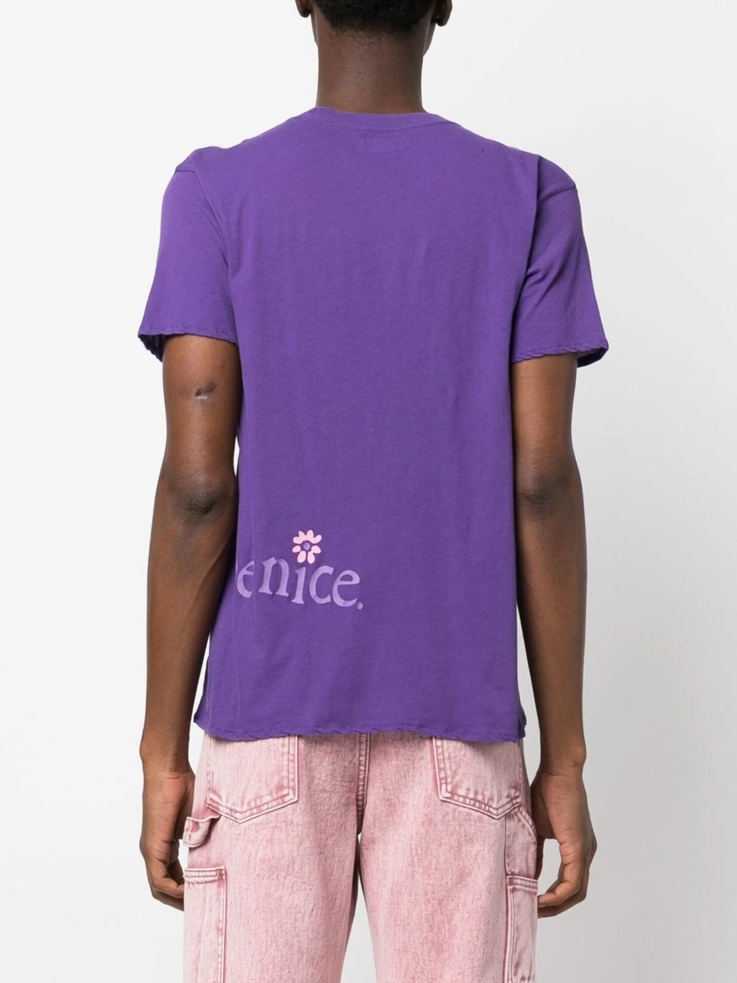 slogan-print short-sleeve T-shirt