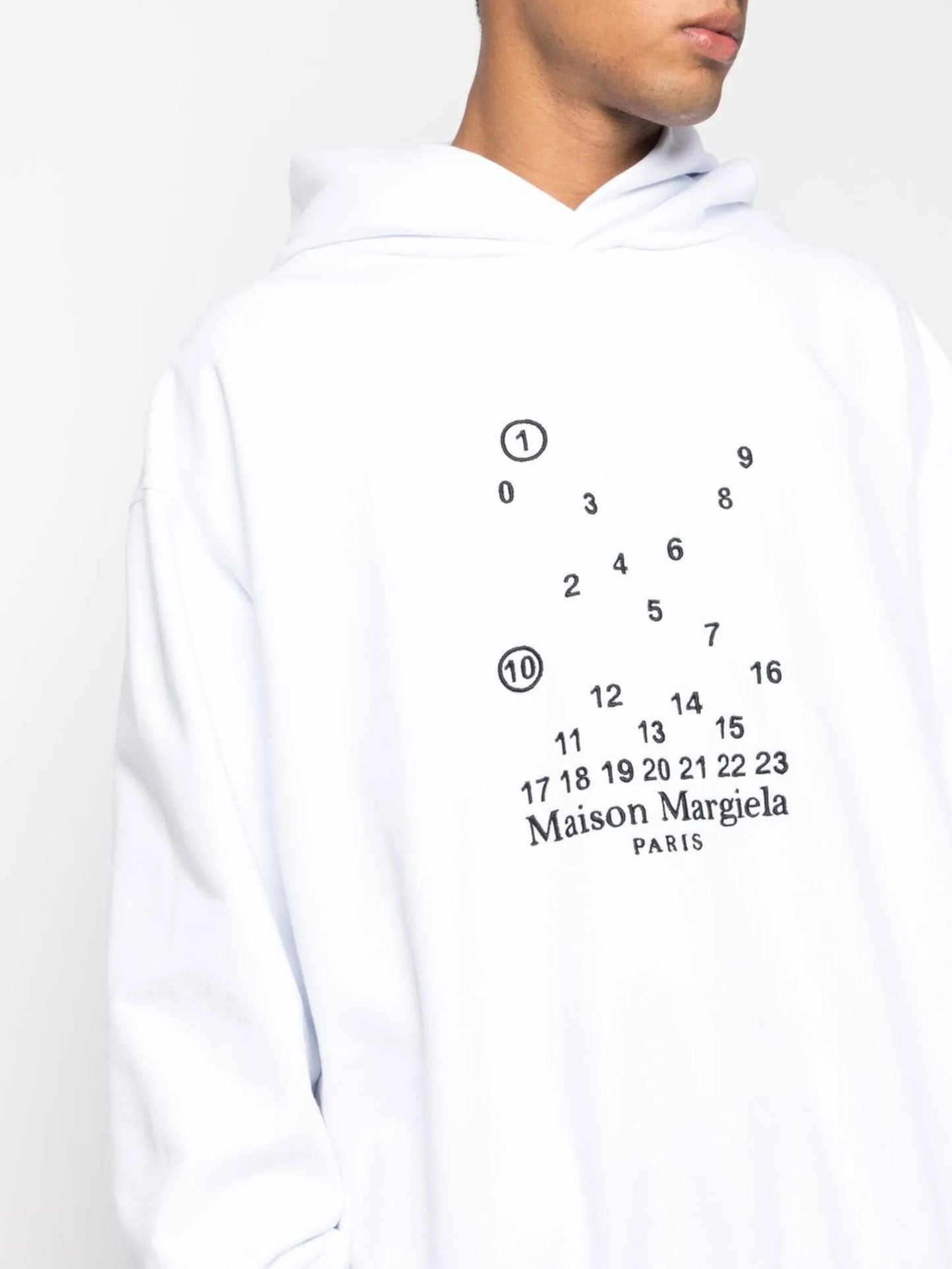 logo-embroidered cotton hoodie