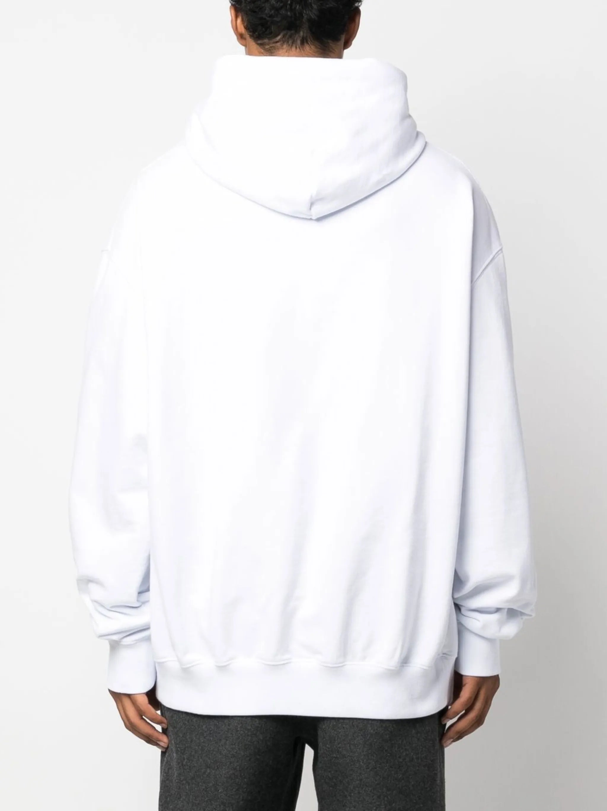 logo-embroidered cotton hoodie
