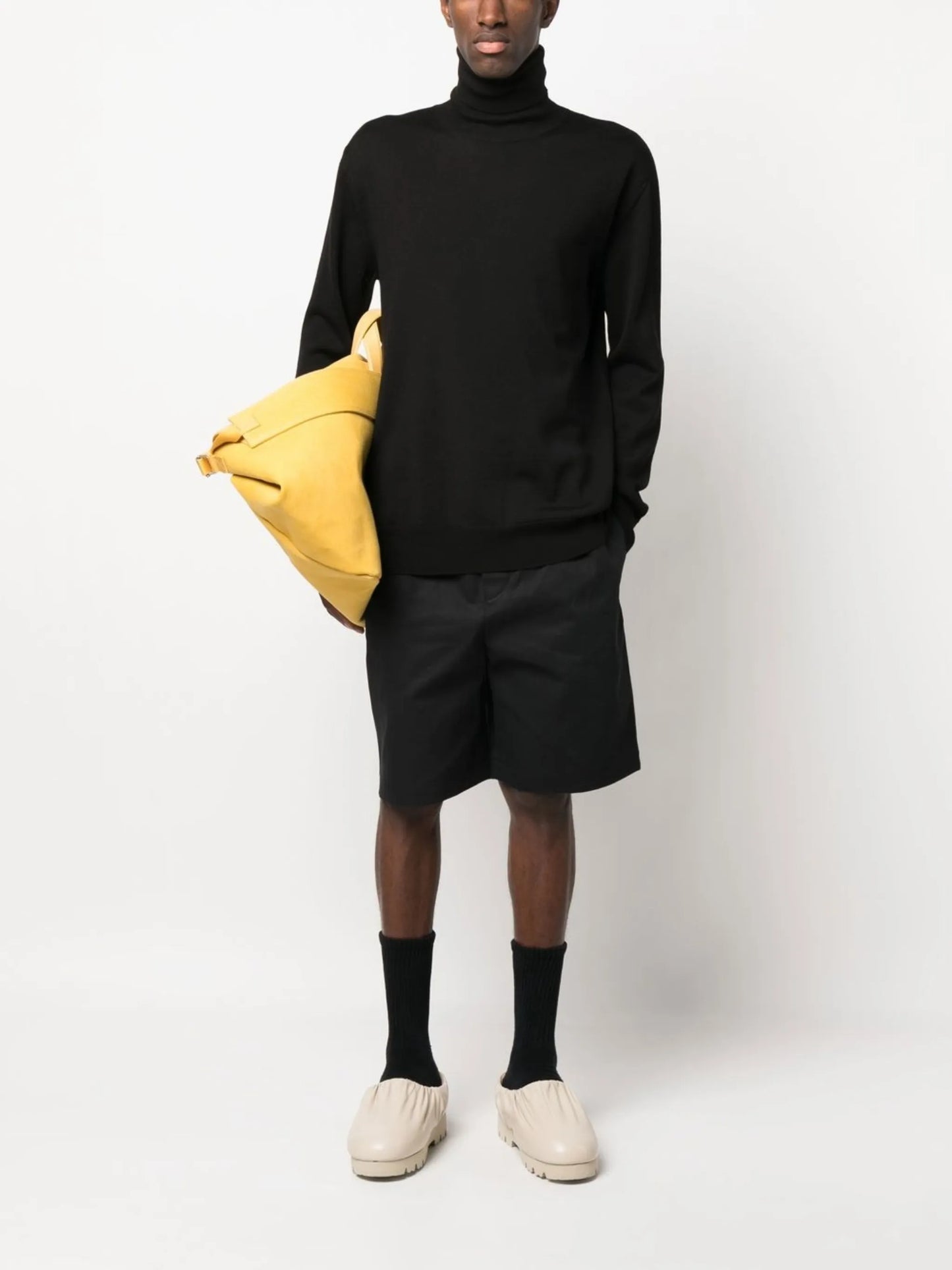 high-neck wool jumper