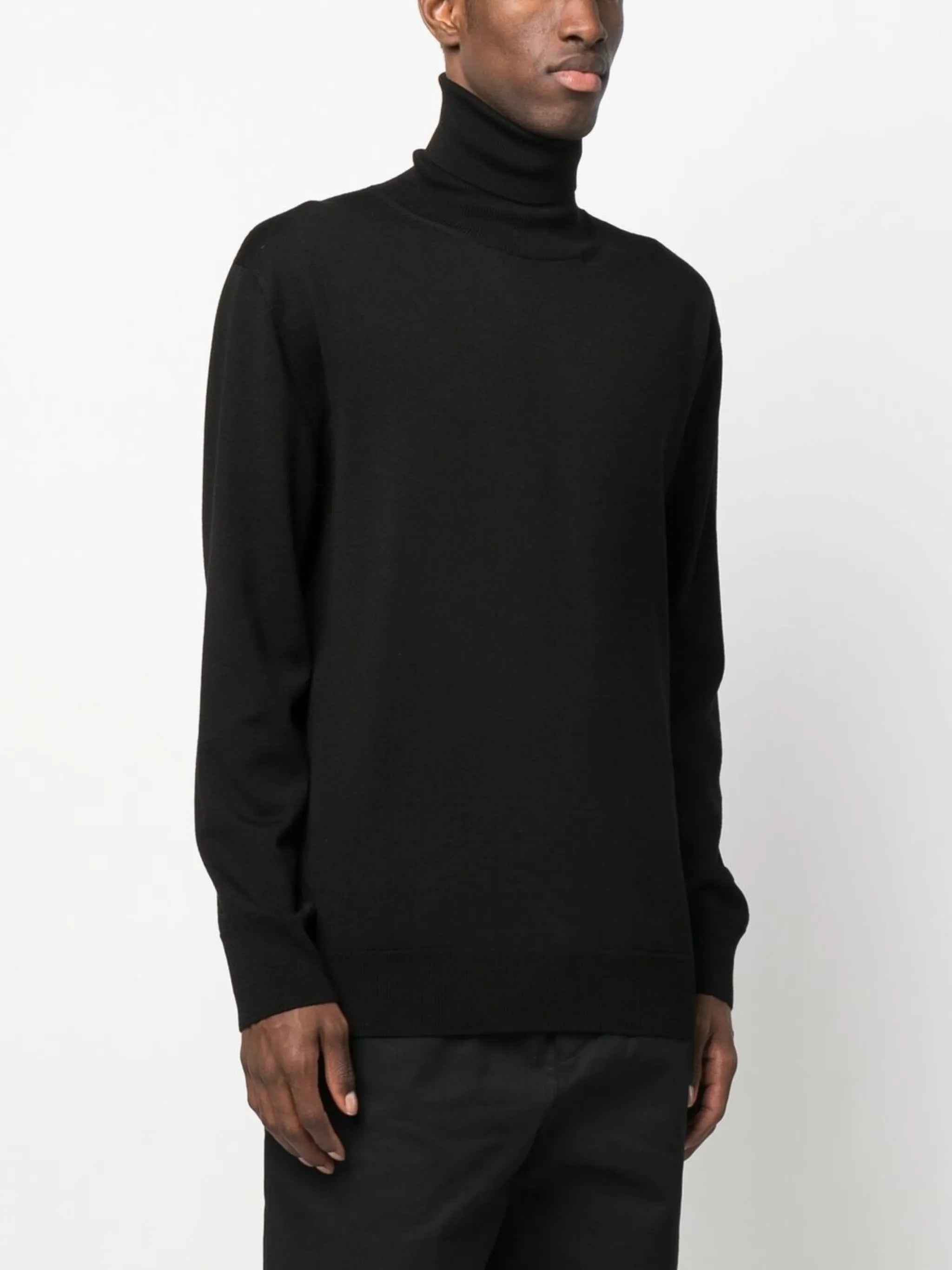 high-neck wool jumper
