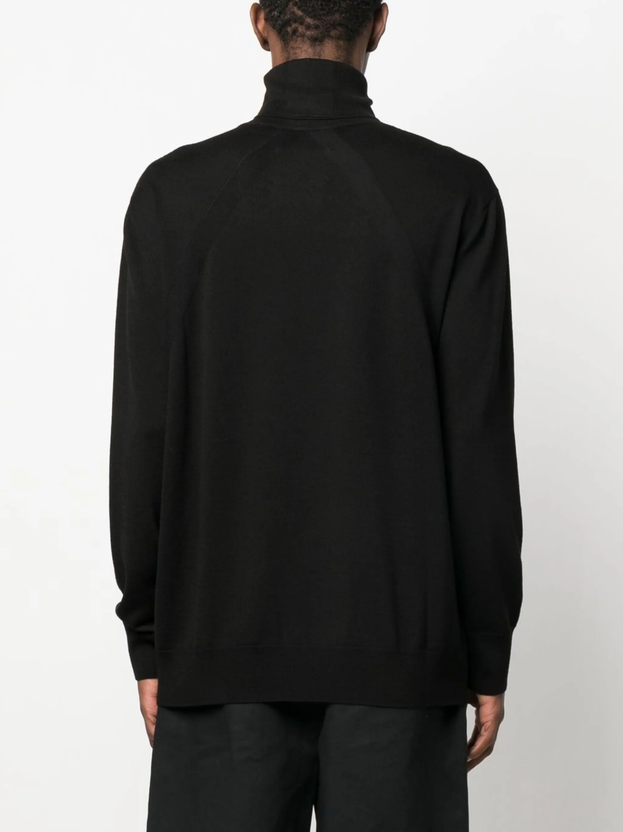 high-neck wool jumper