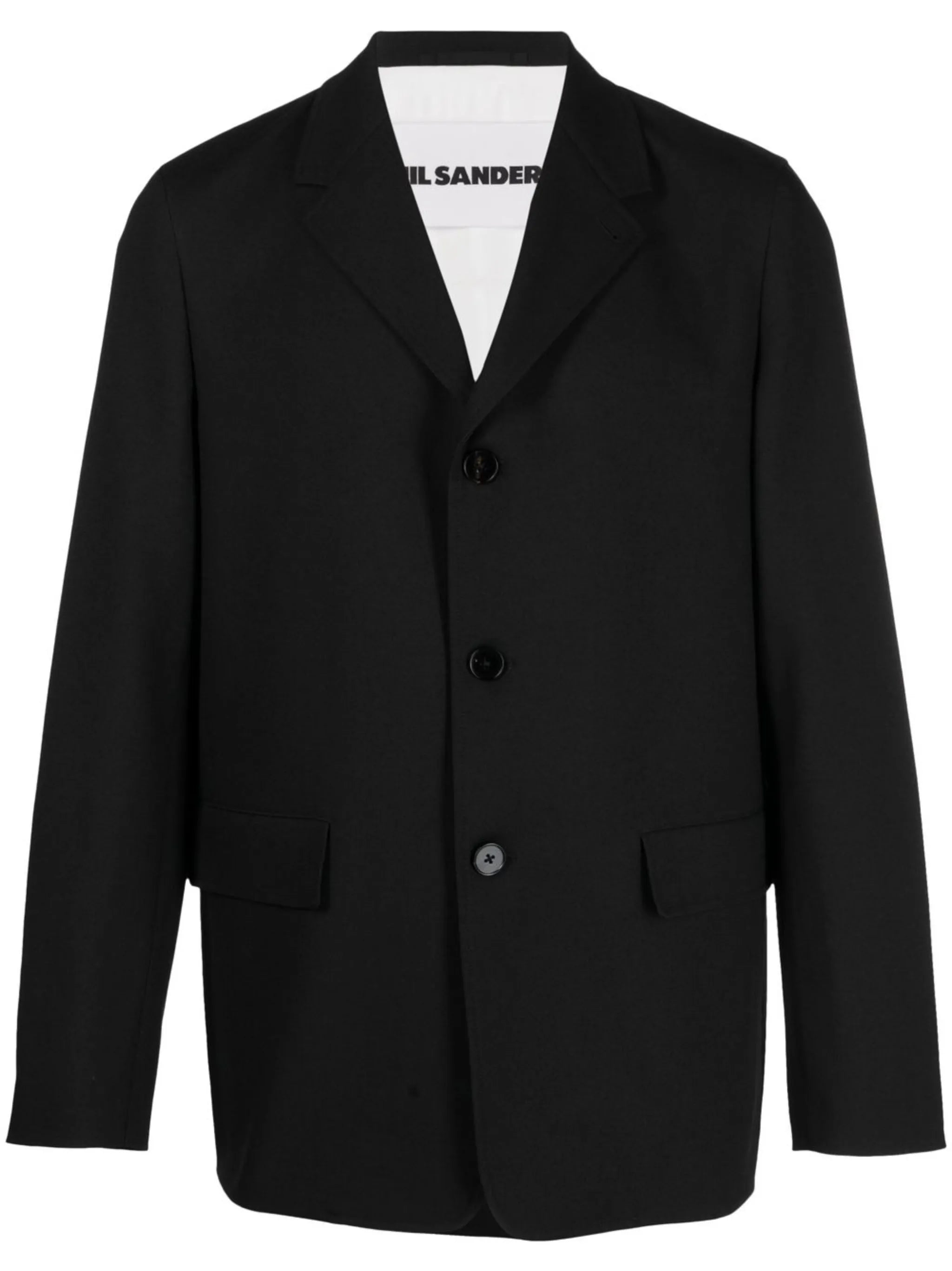 button-fastening single-breasted blazer