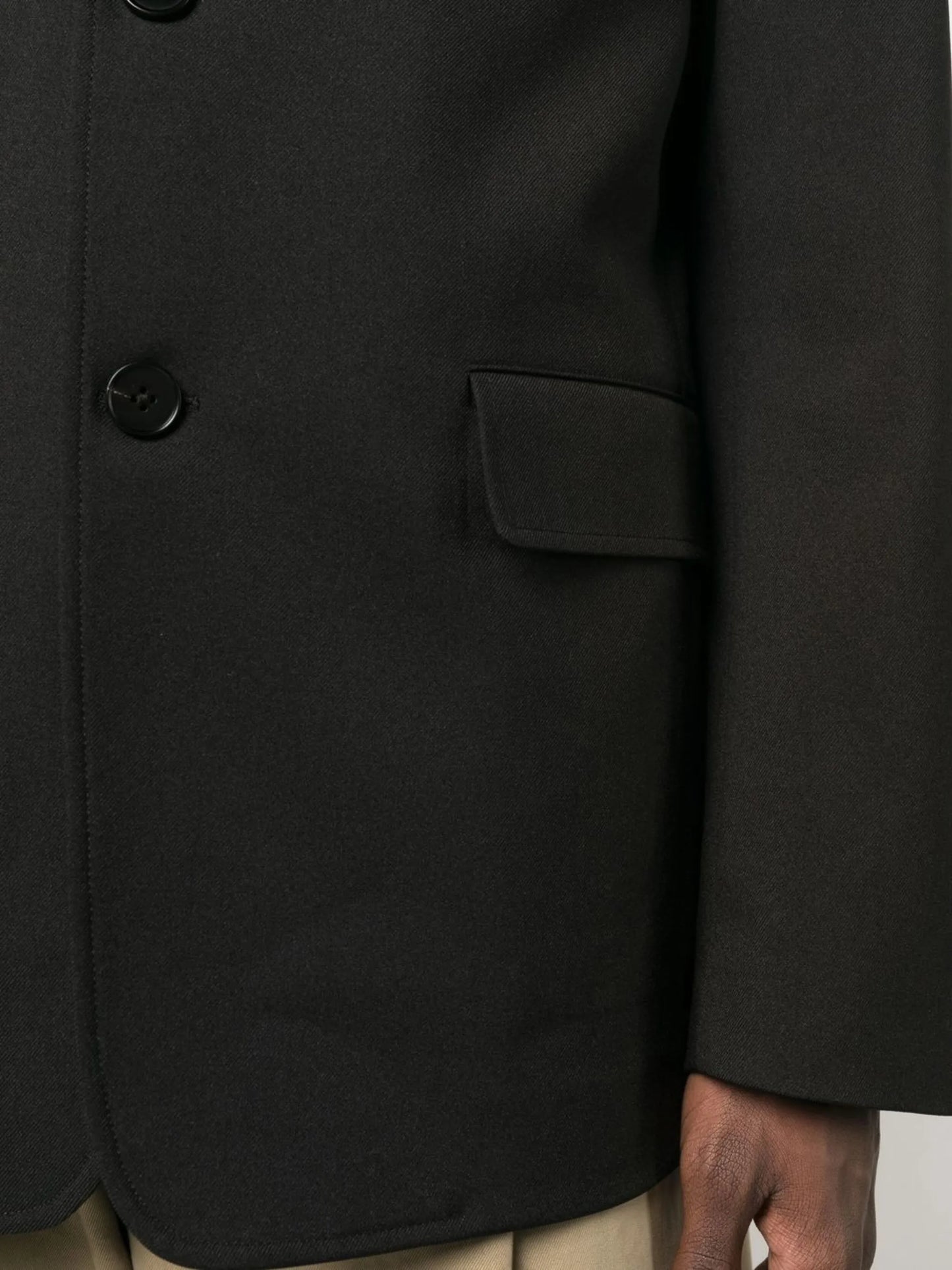 button-fastening single-breasted blazer