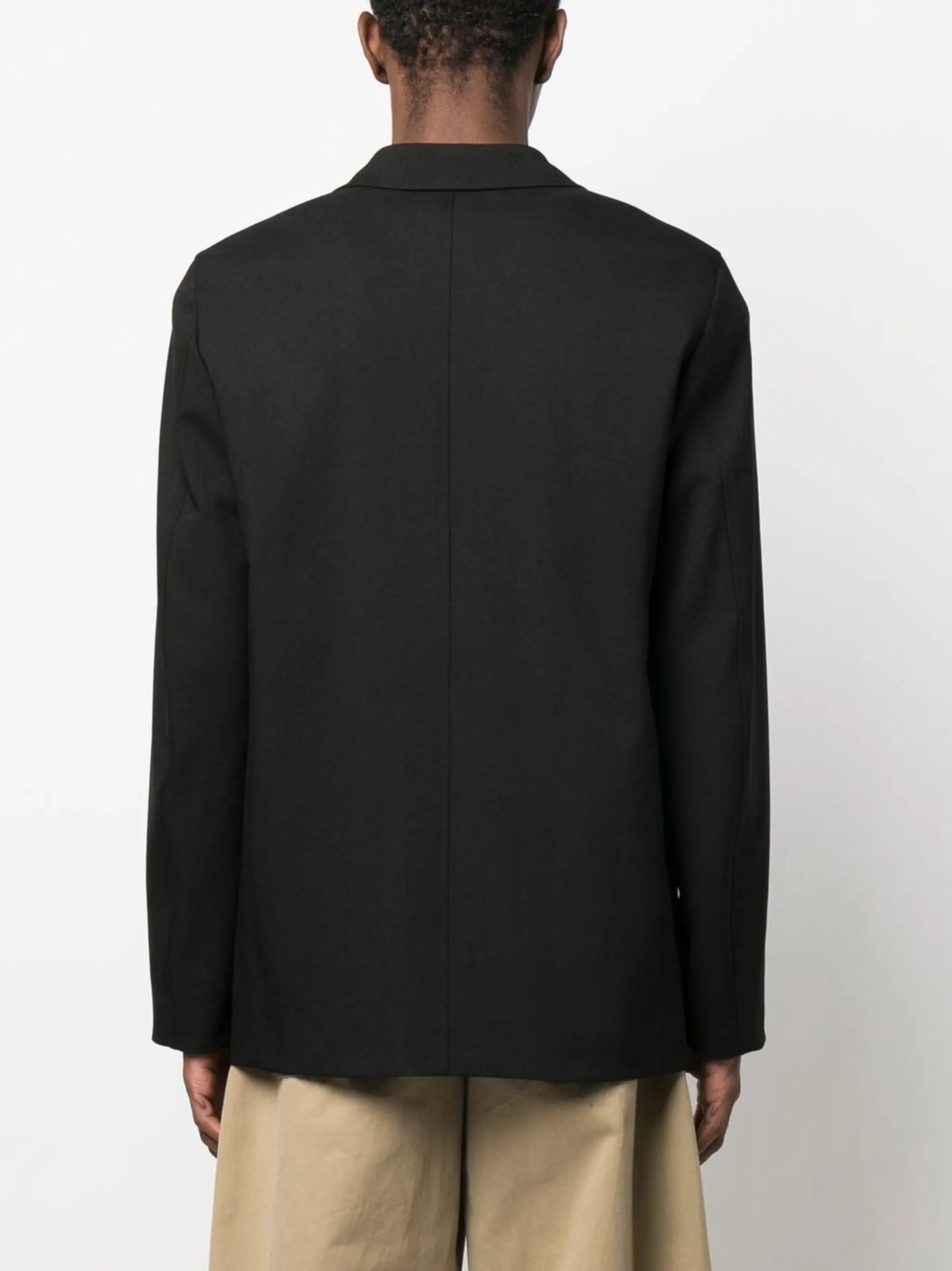 button-fastening single-breasted blazer