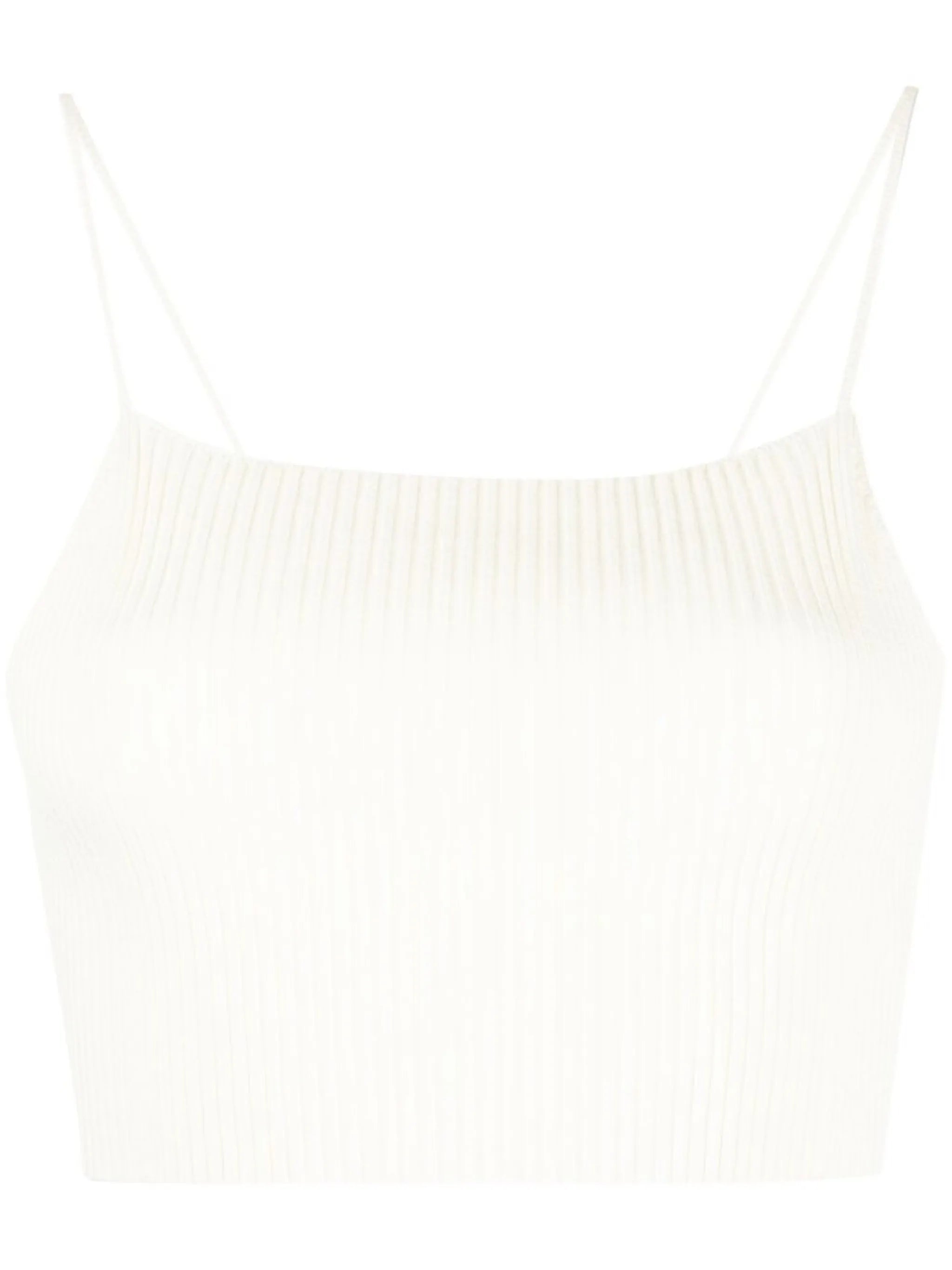Breton ribbed-knit crop top