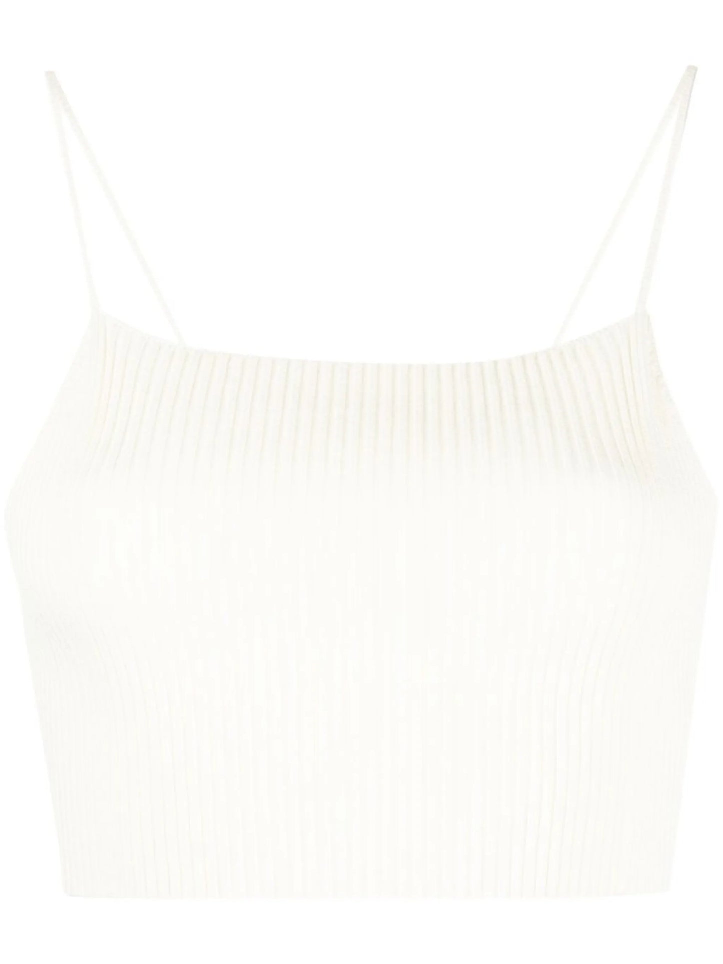 Breton ribbed-knit crop top