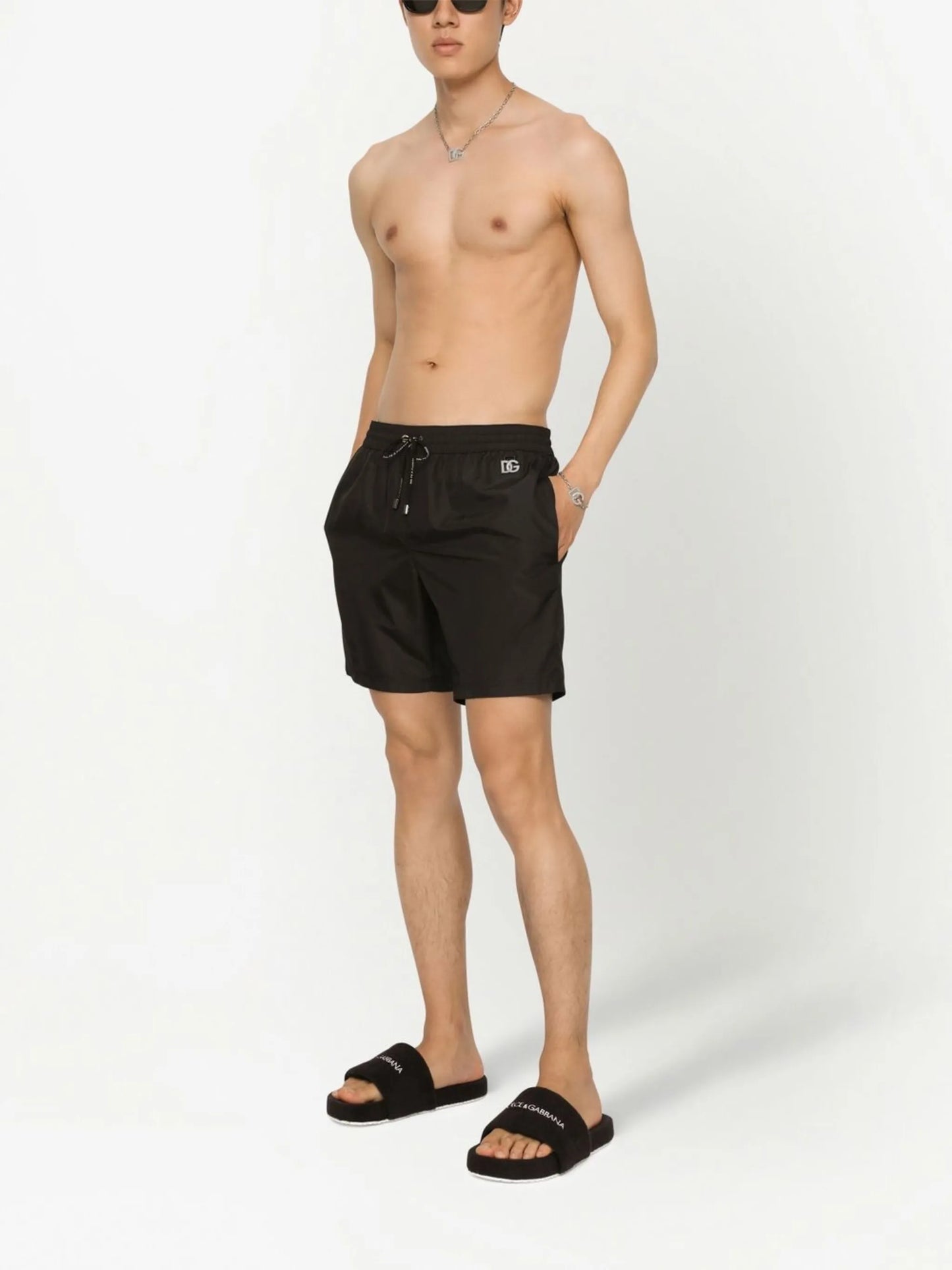 logo-tag swim shorts
