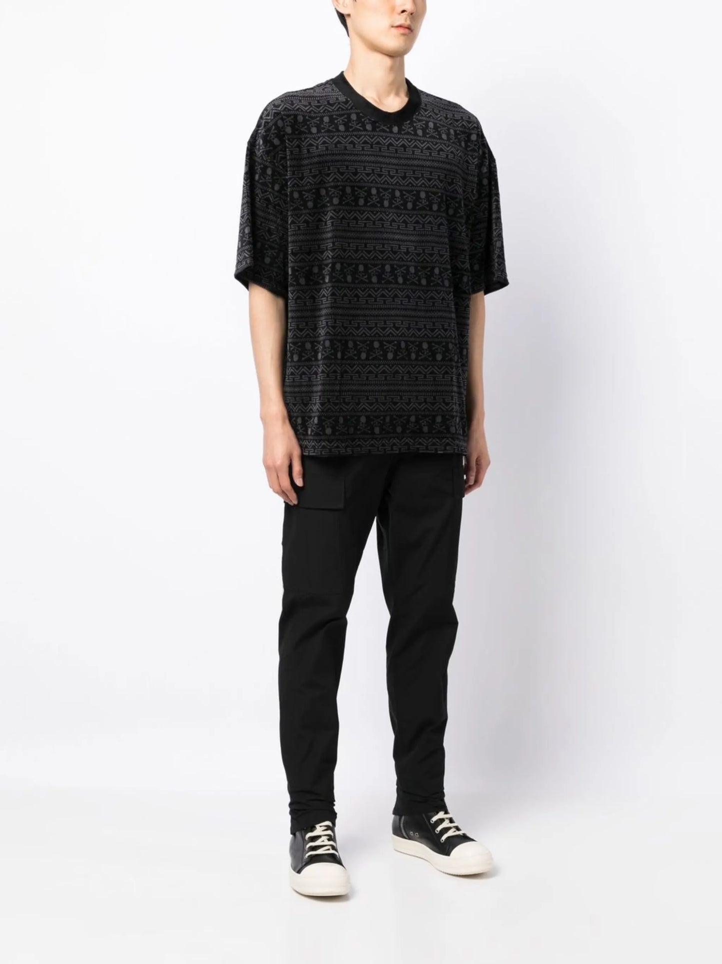 abstract-pattern short-sleeve T-shirt