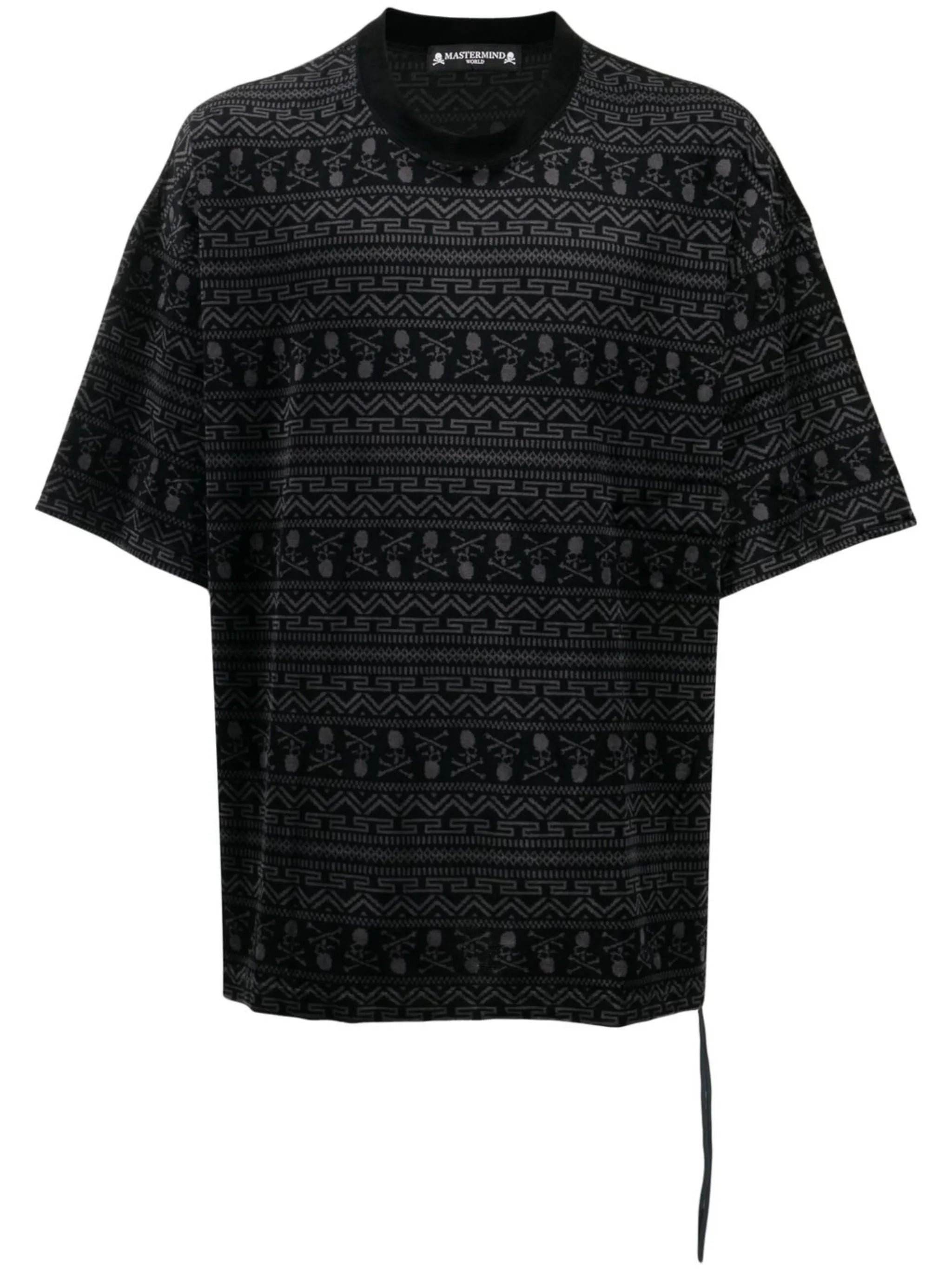 abstract-pattern short-sleeve T-shirt