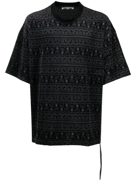 abstract-pattern short-sleeve T-shirt