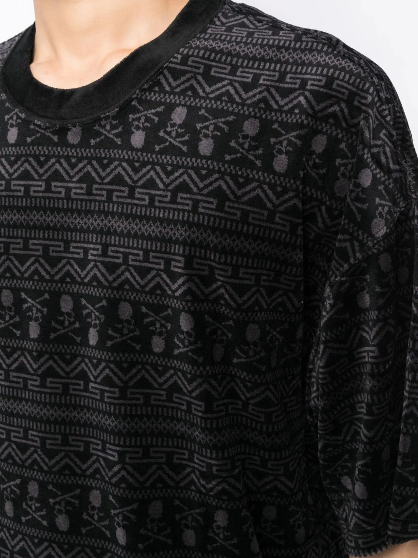 abstract-pattern short-sleeve T-shirt