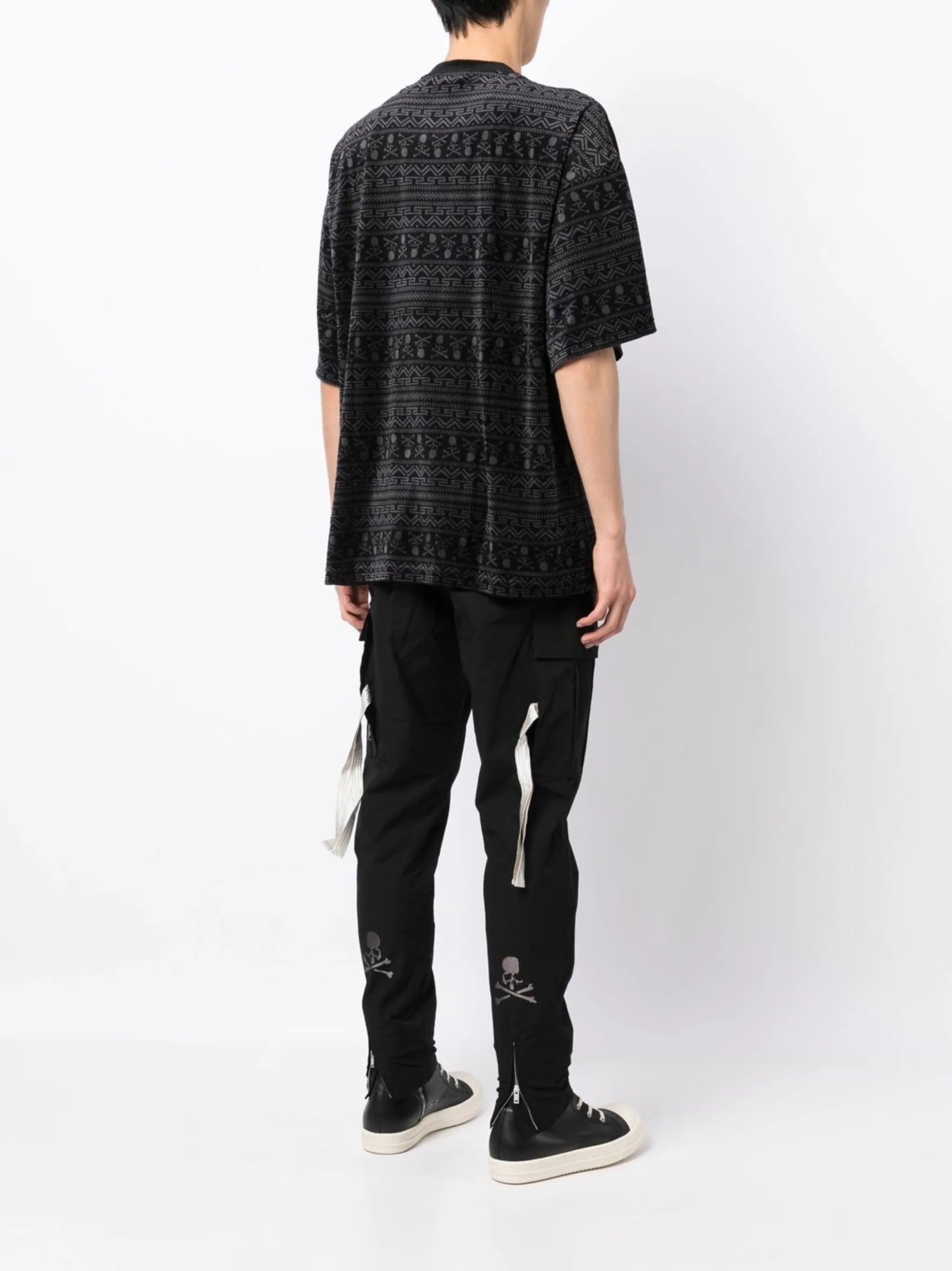 abstract-pattern short-sleeve T-shirt