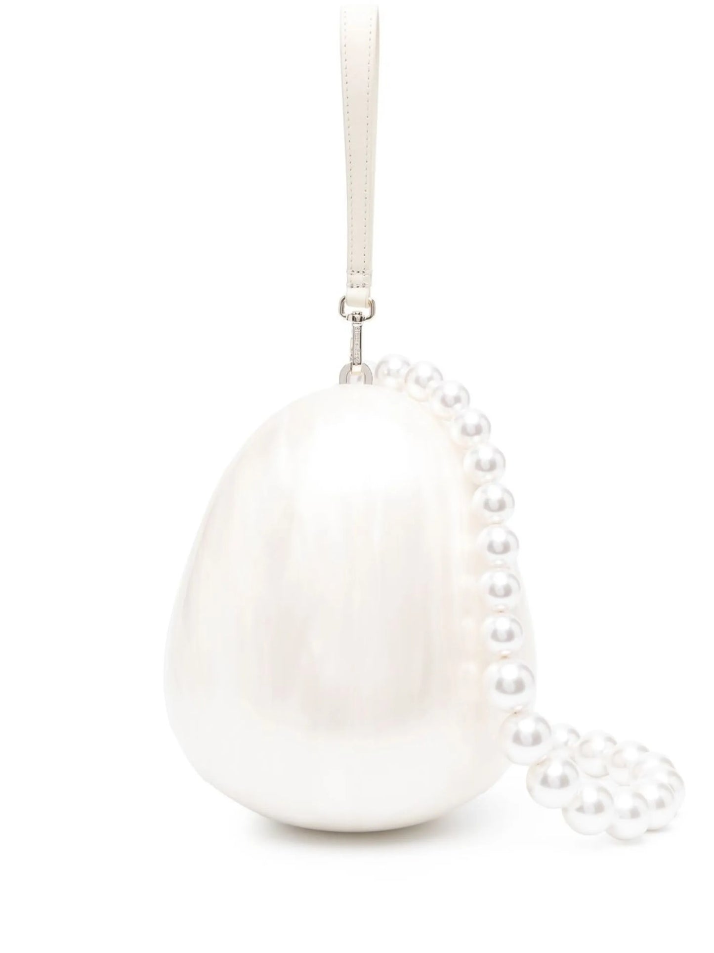Egg faux pearl tote bag