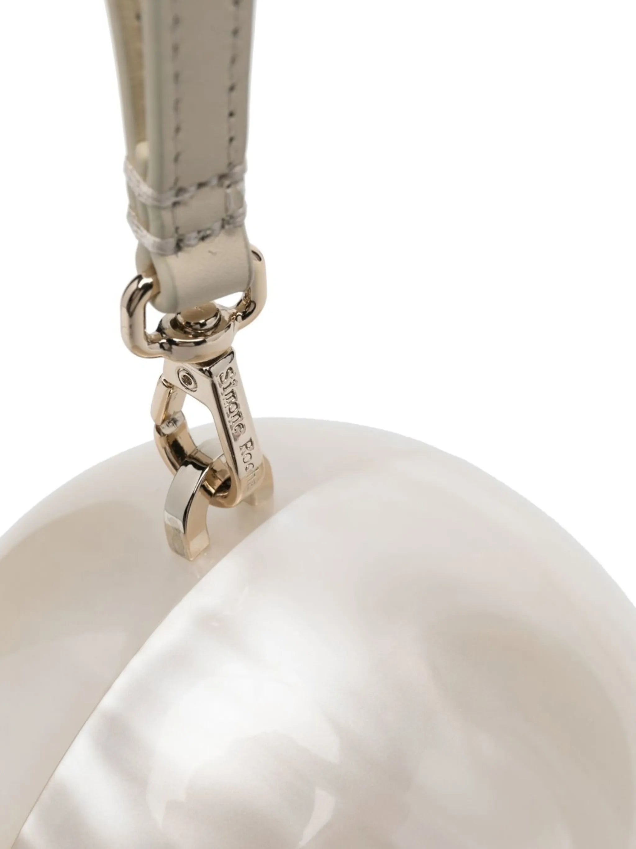 Egg faux pearl tote bag