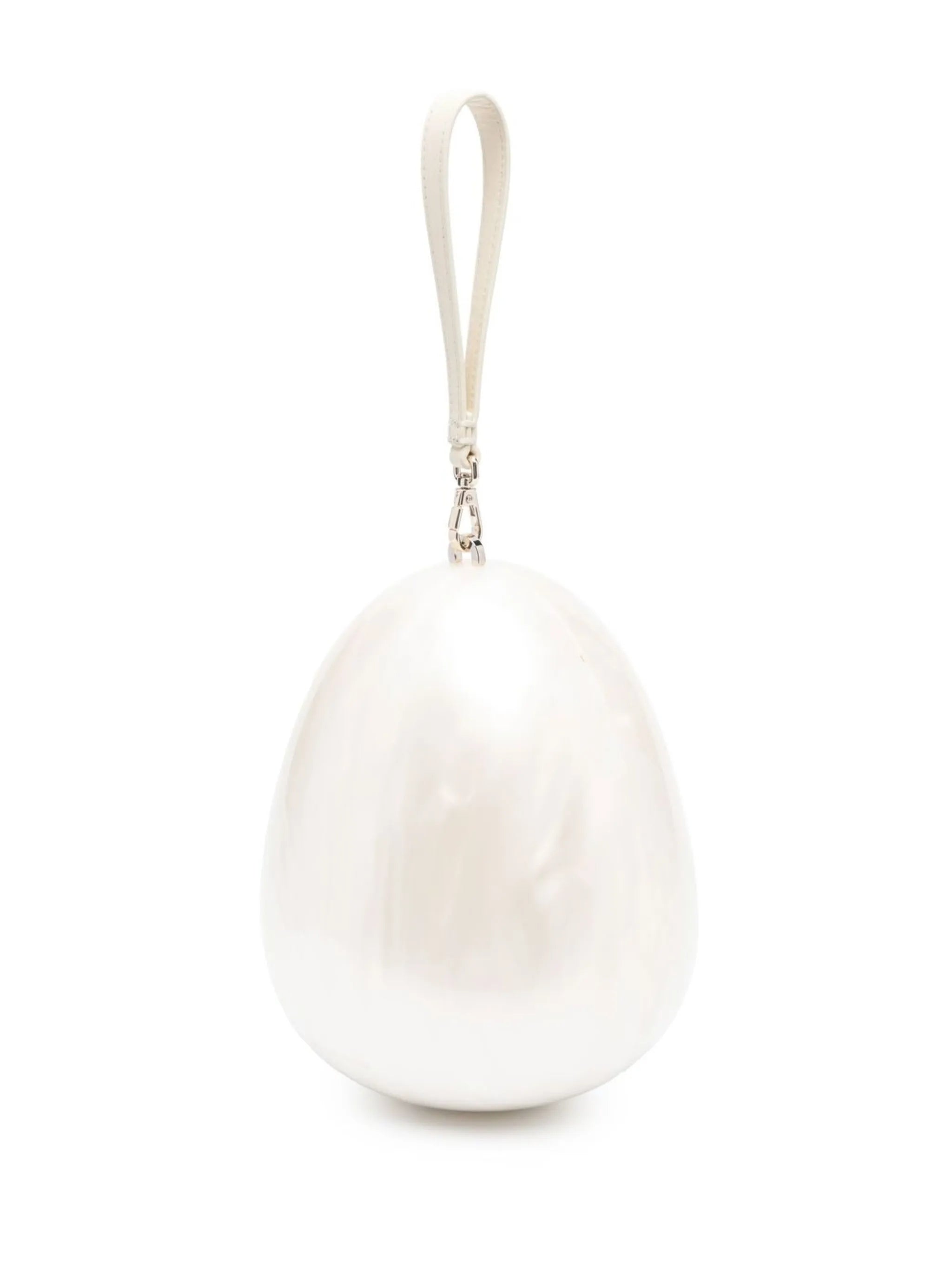 Egg faux pearl tote bag