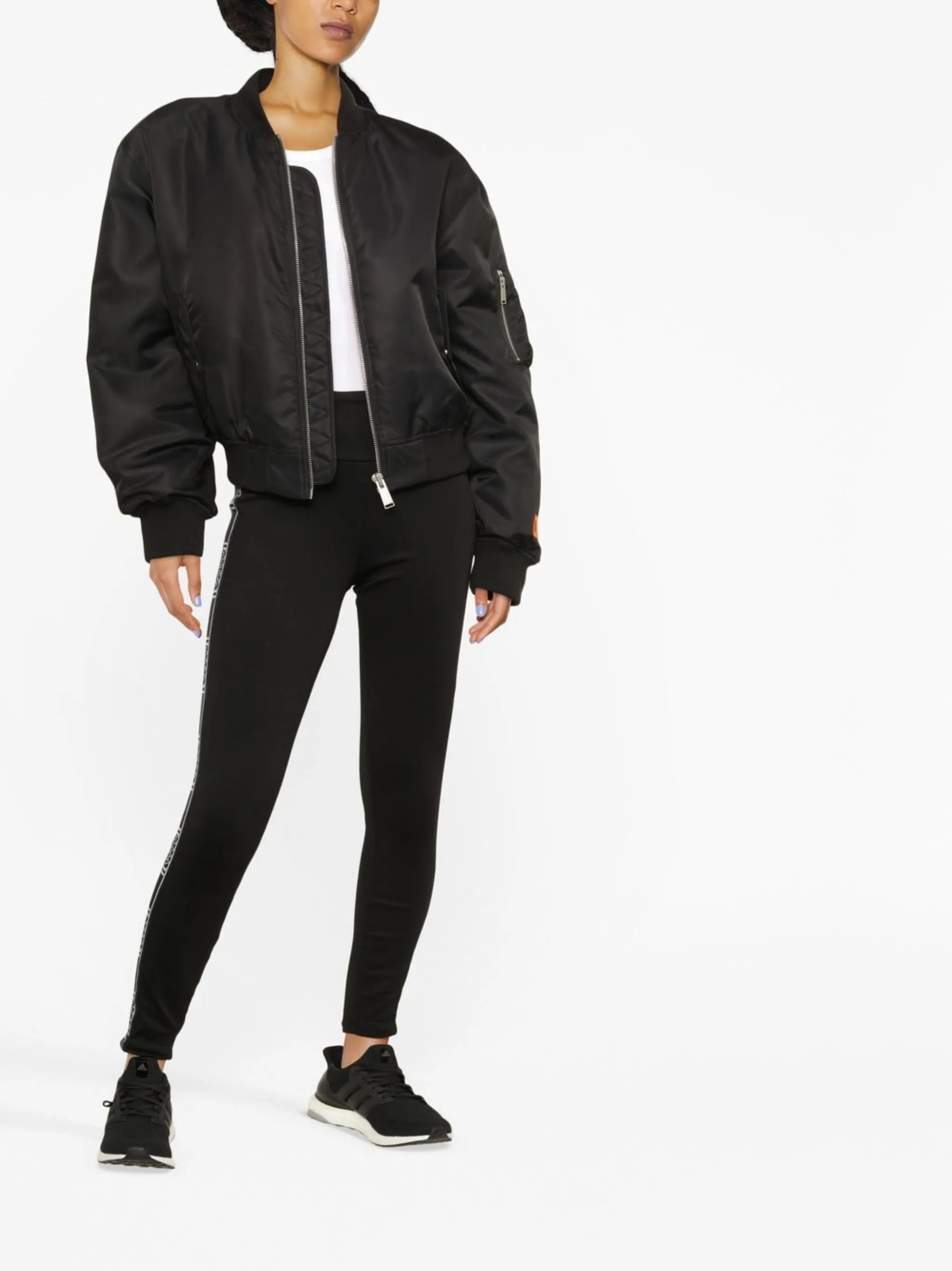 logo-print thermal leggings