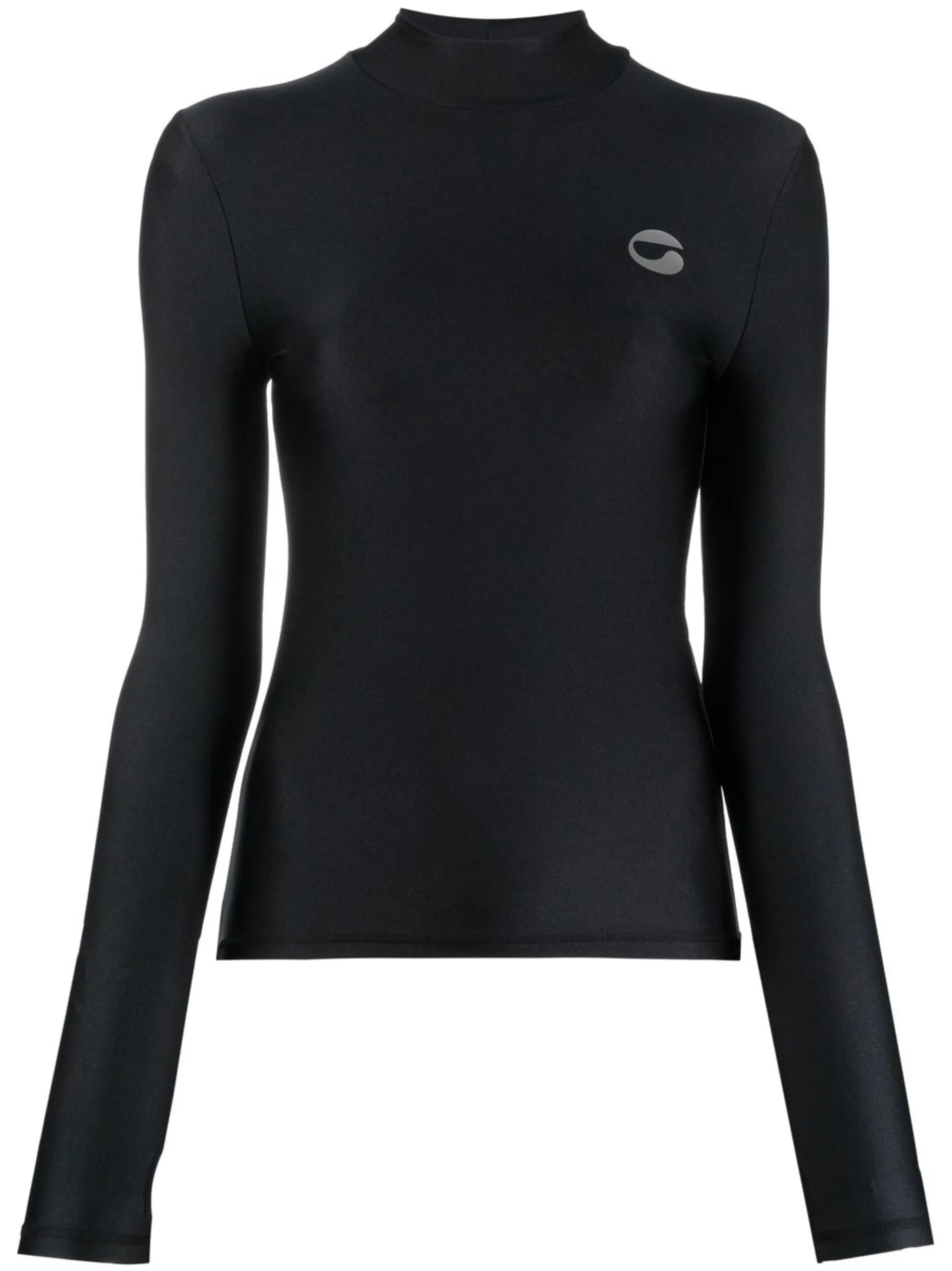 high-neck top