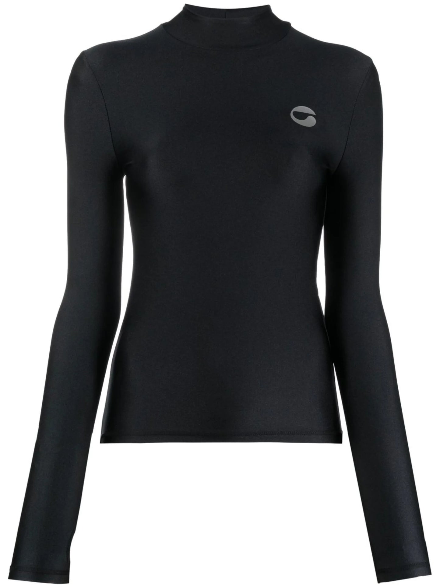 high-neck top