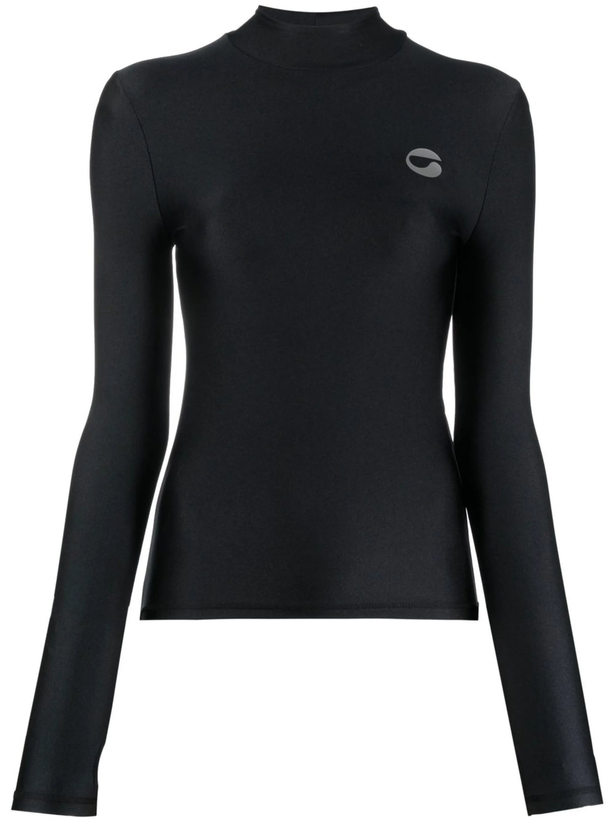 high-neck top