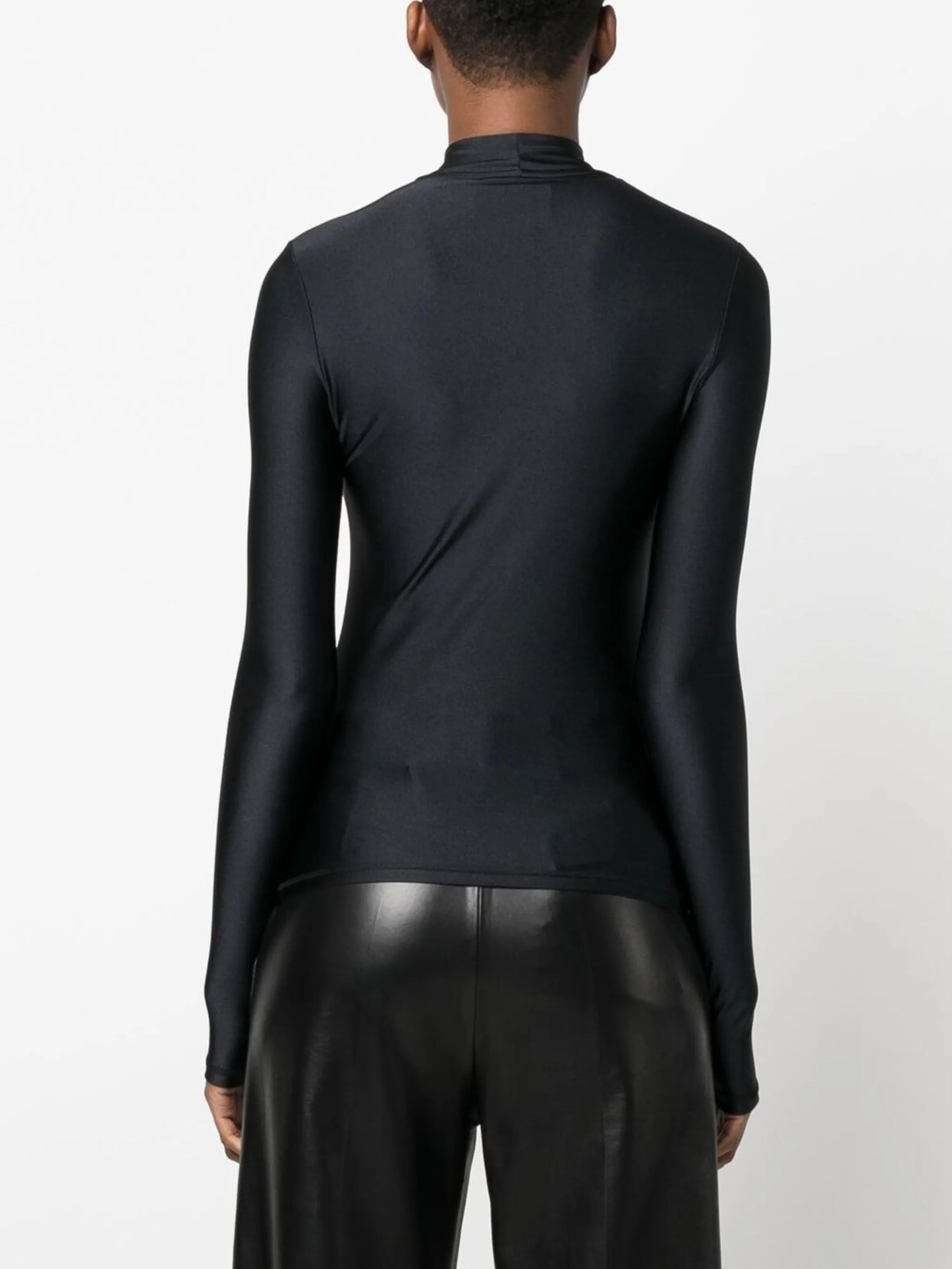 high-neck top