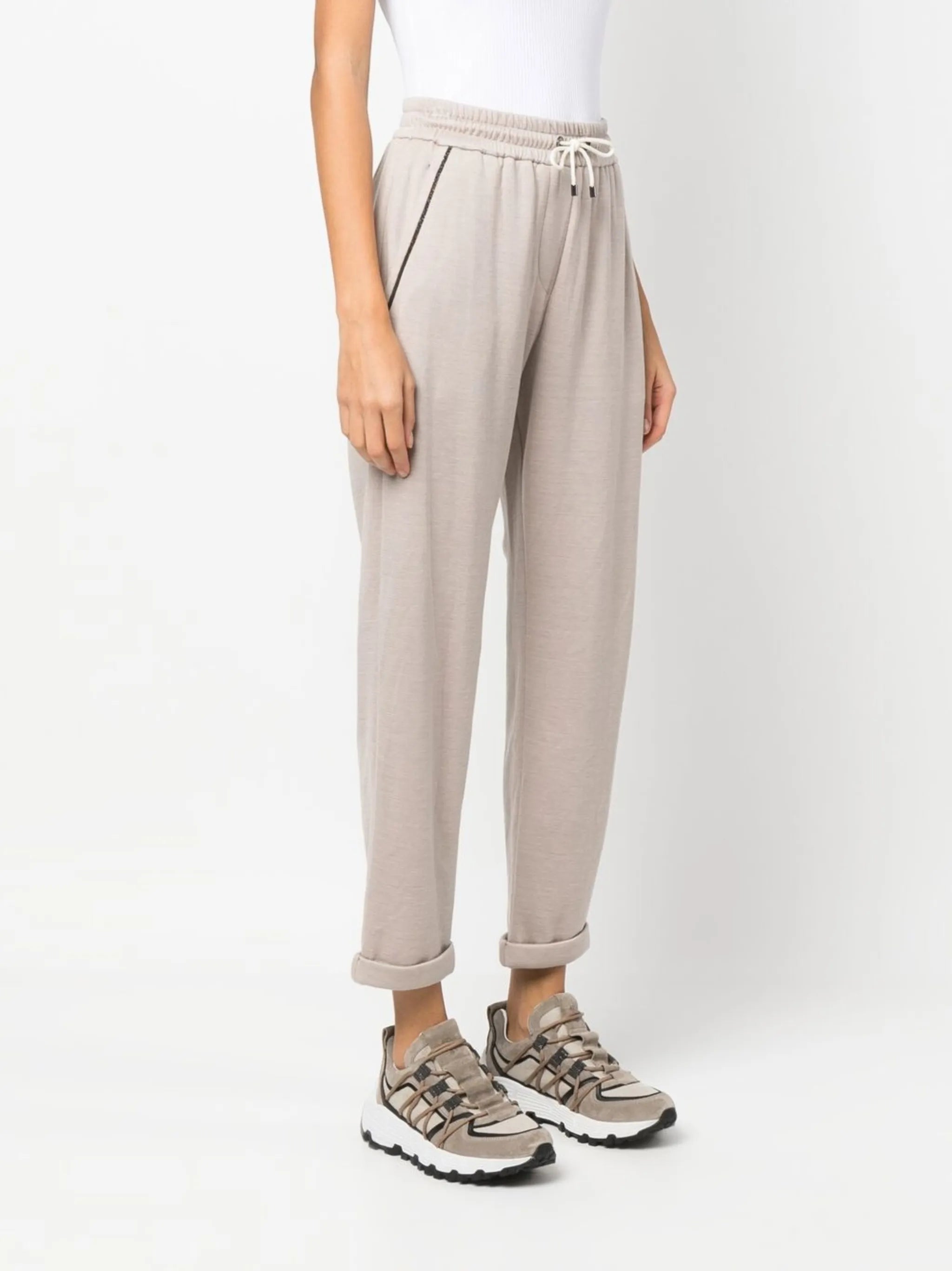 cropped track pants