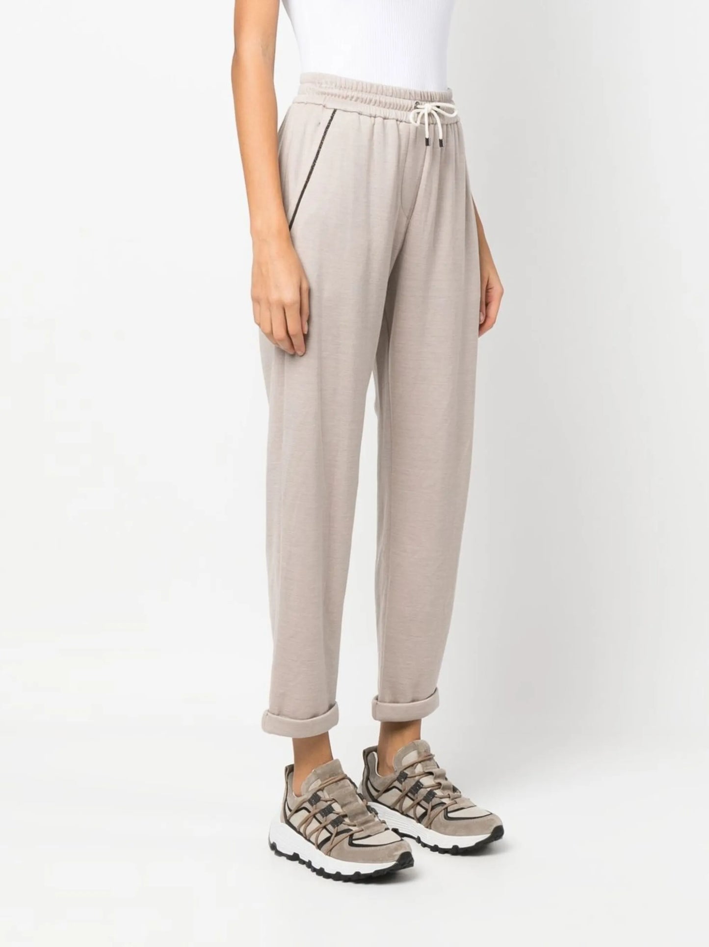 cropped track pants
