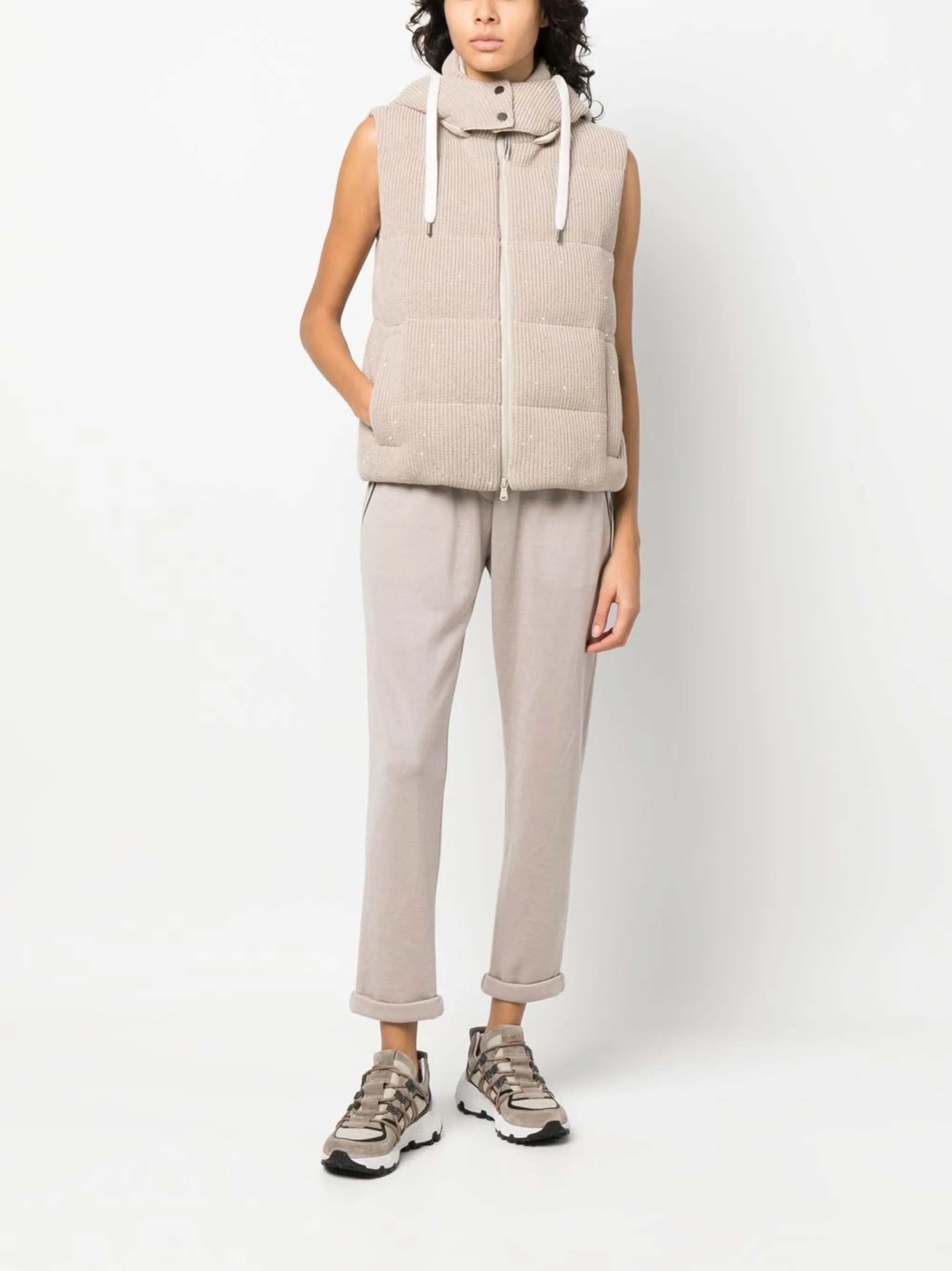 cropped track pants