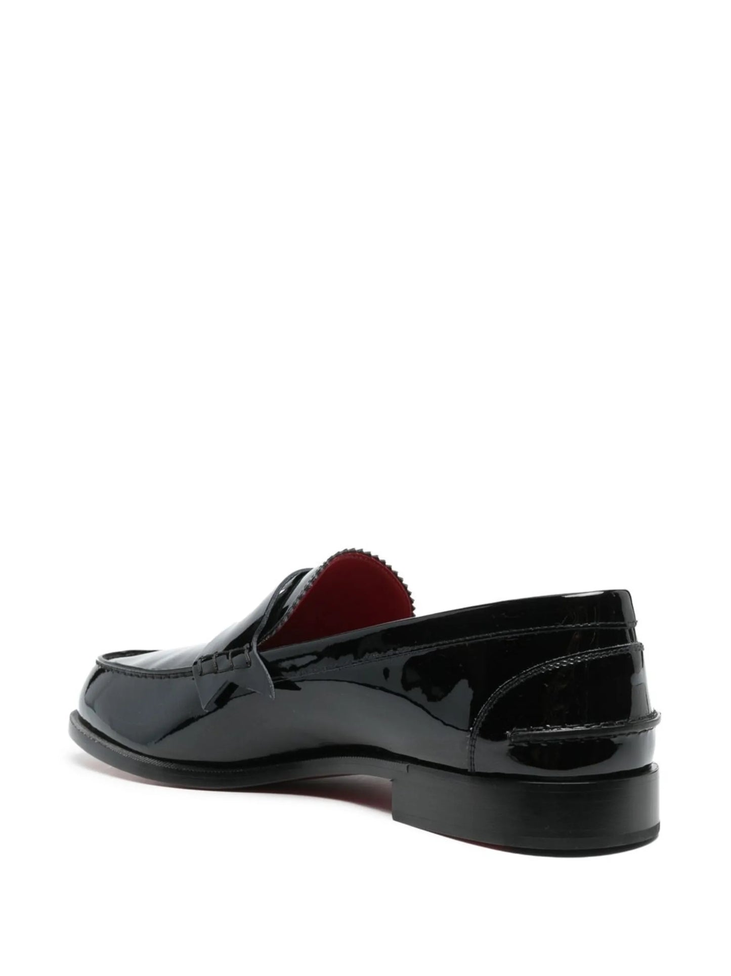 high-shine finish loafers