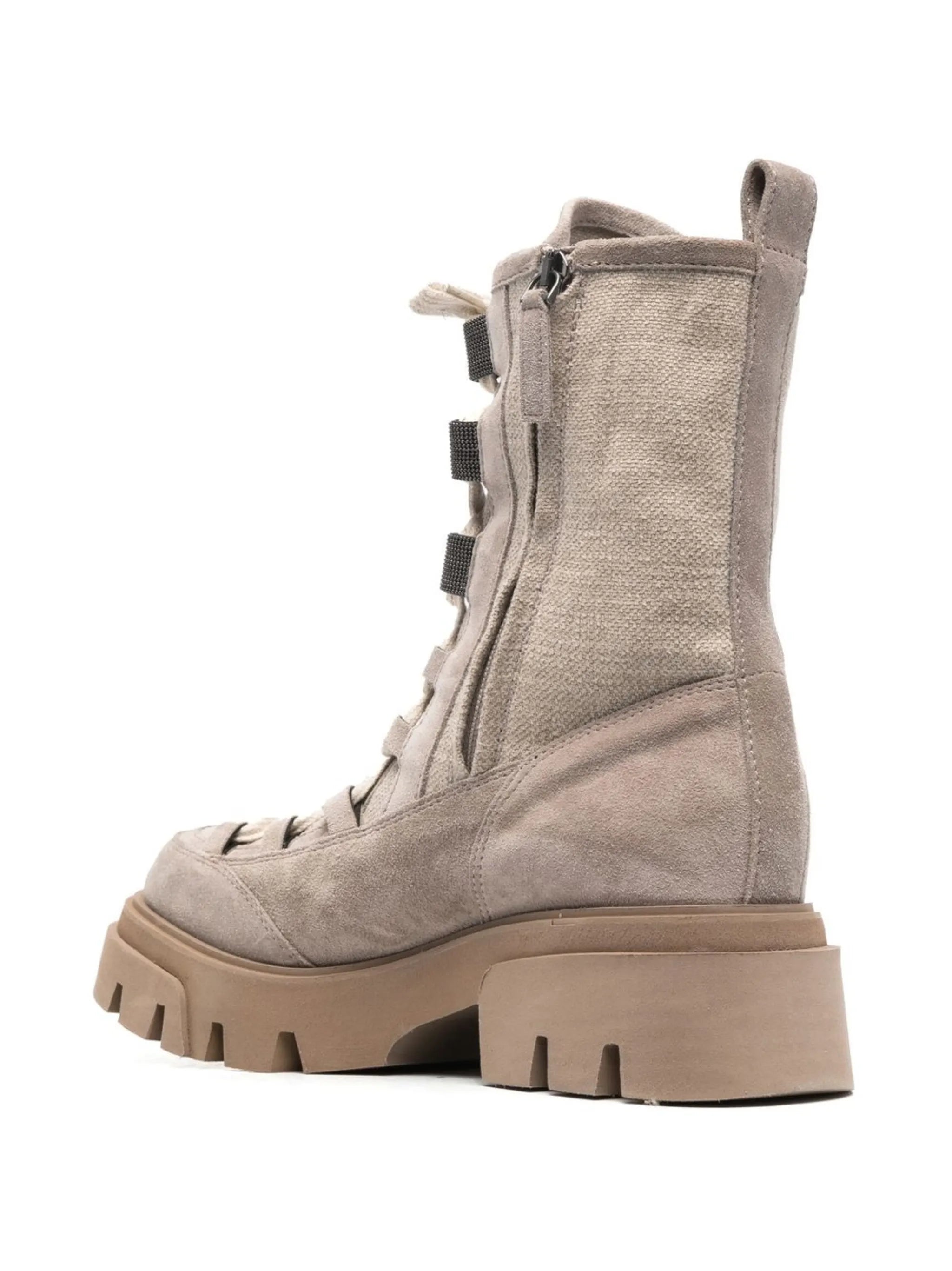 chunky-sole lace-up boots