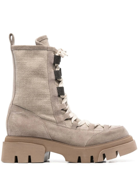 chunky-sole lace-up boots