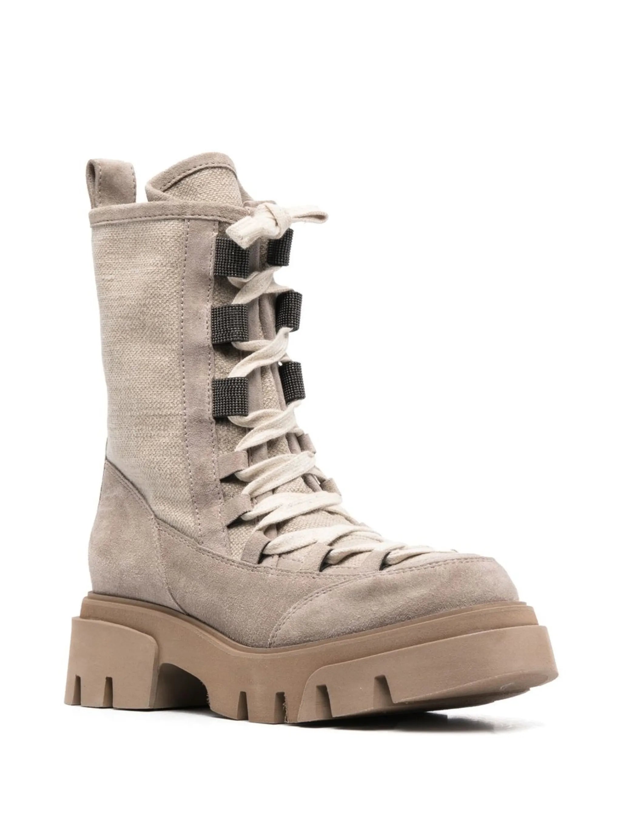 chunky-sole lace-up boots