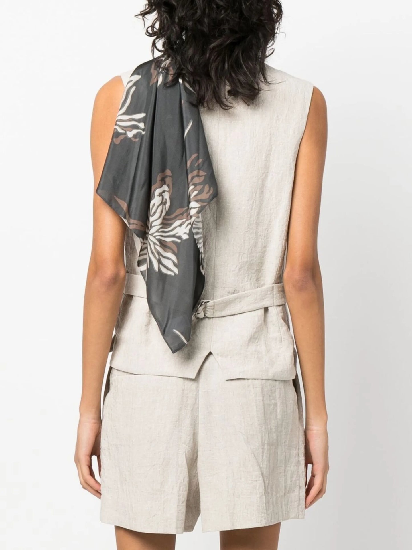 V-neck button-up waistcoat