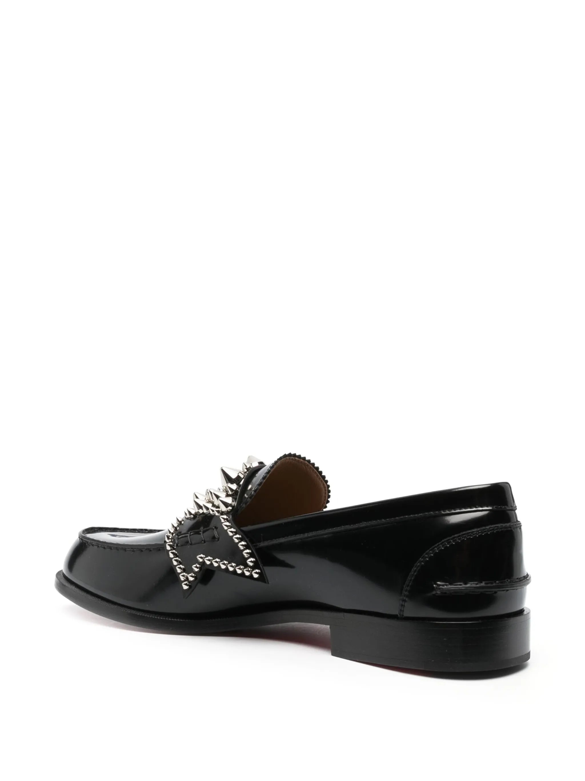 No Penny Spikes leather loafers