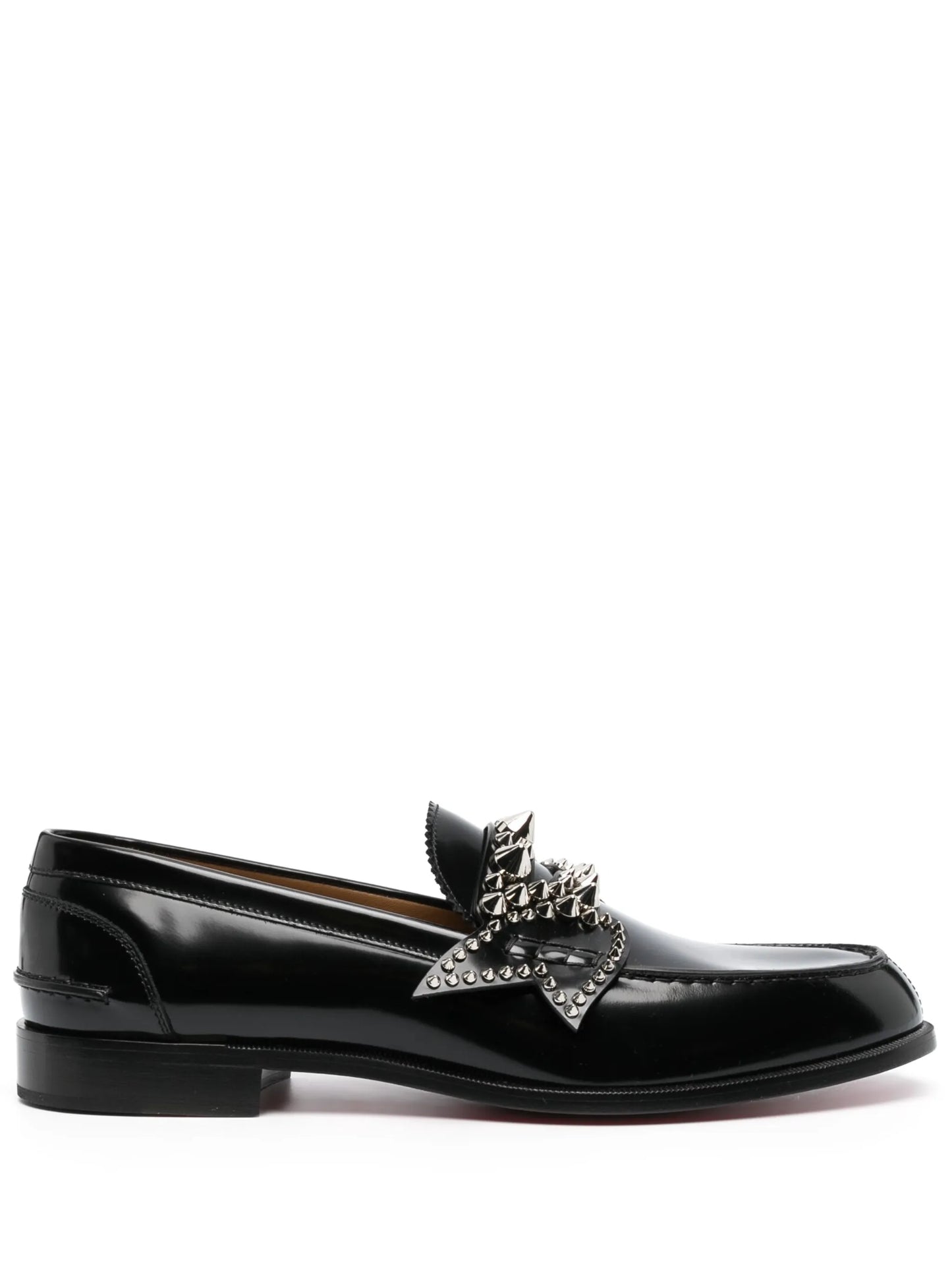 No Penny Spikes leather loafers