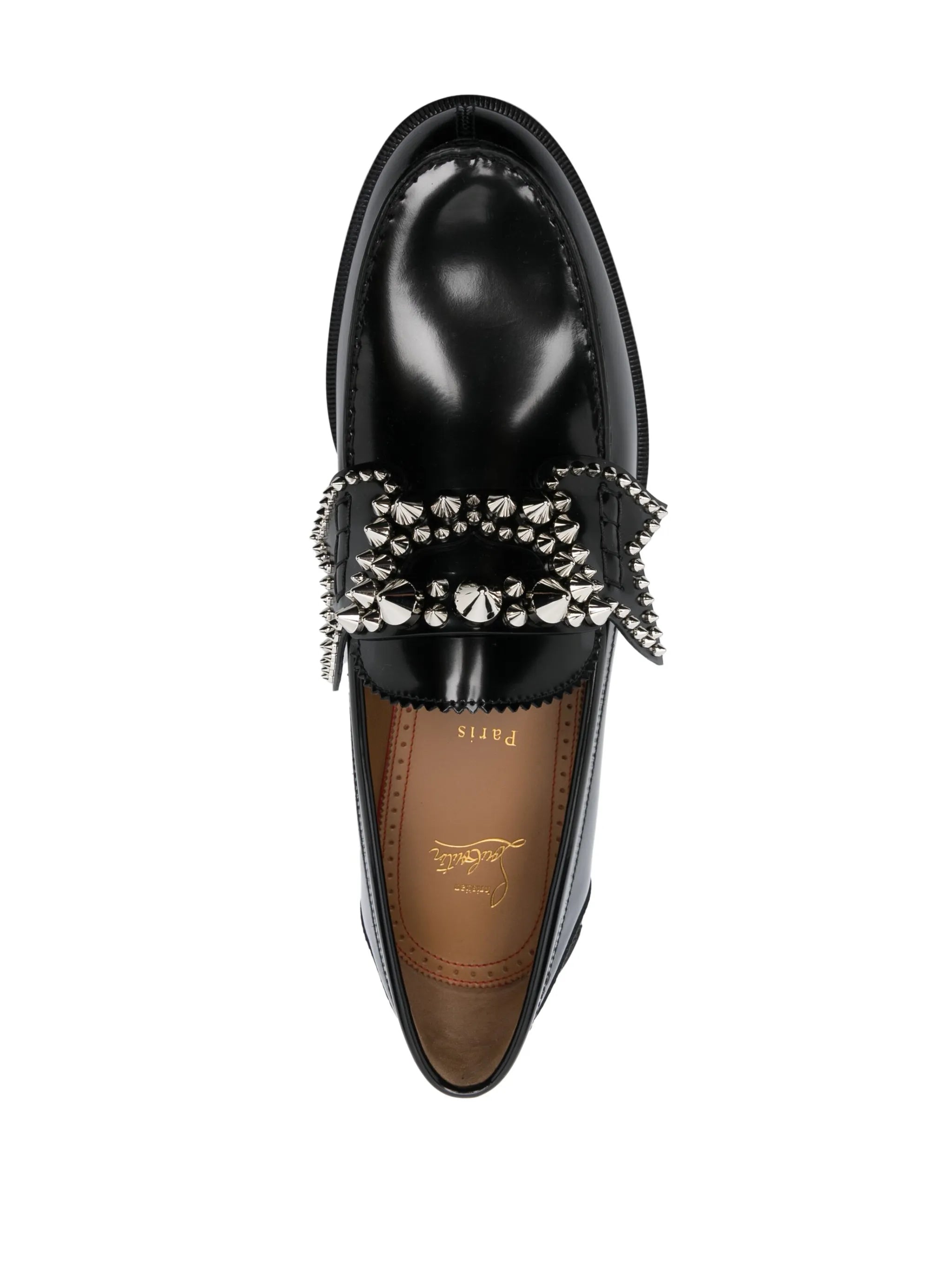 No Penny Spikes leather loafers
