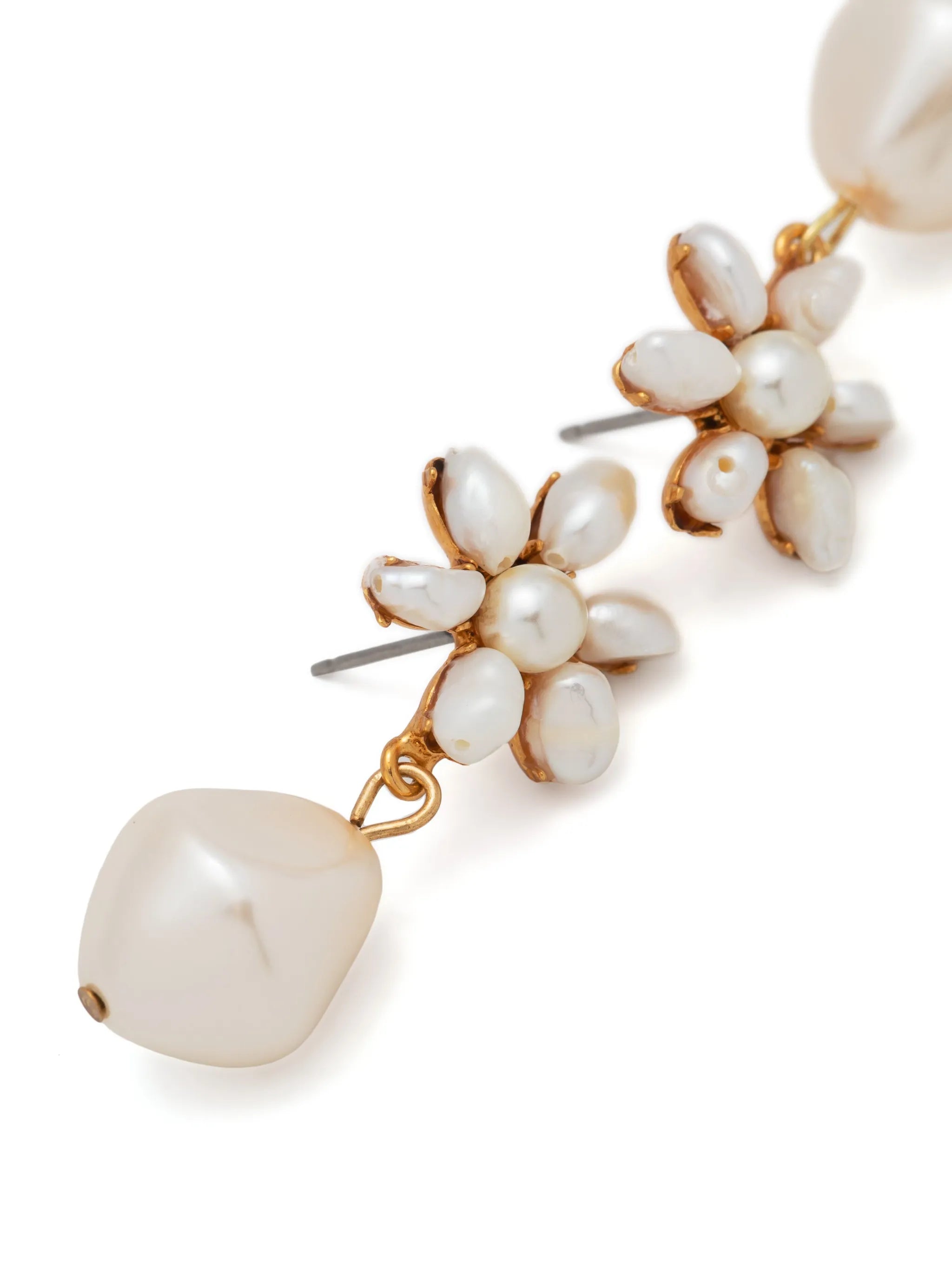 Amala Flower pearl earrings