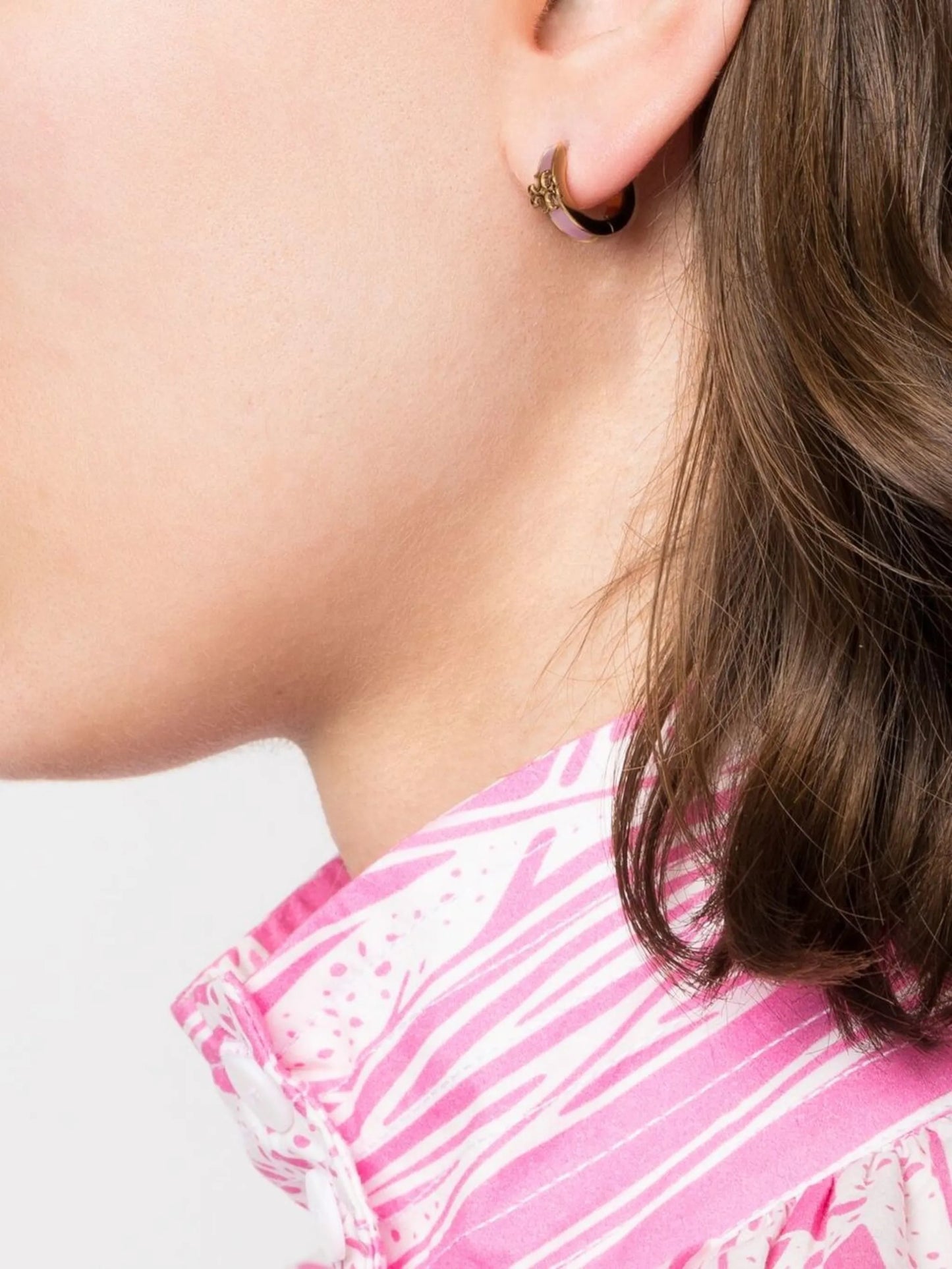 Kira logo huggie earrings